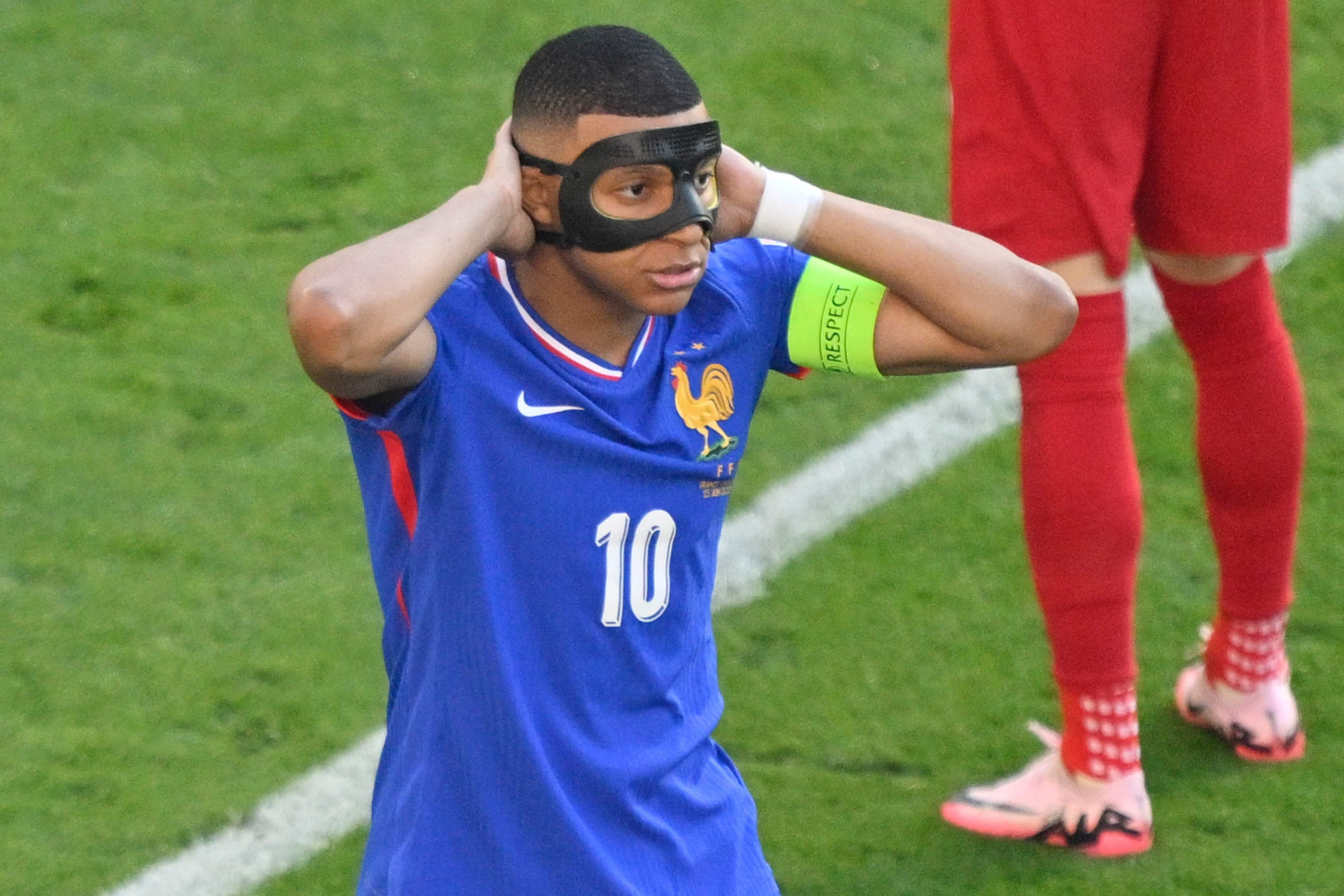 France forward Kylian Mbappe reacts after missing against Poland in the group stage at Euro 2024. Photo: AFP