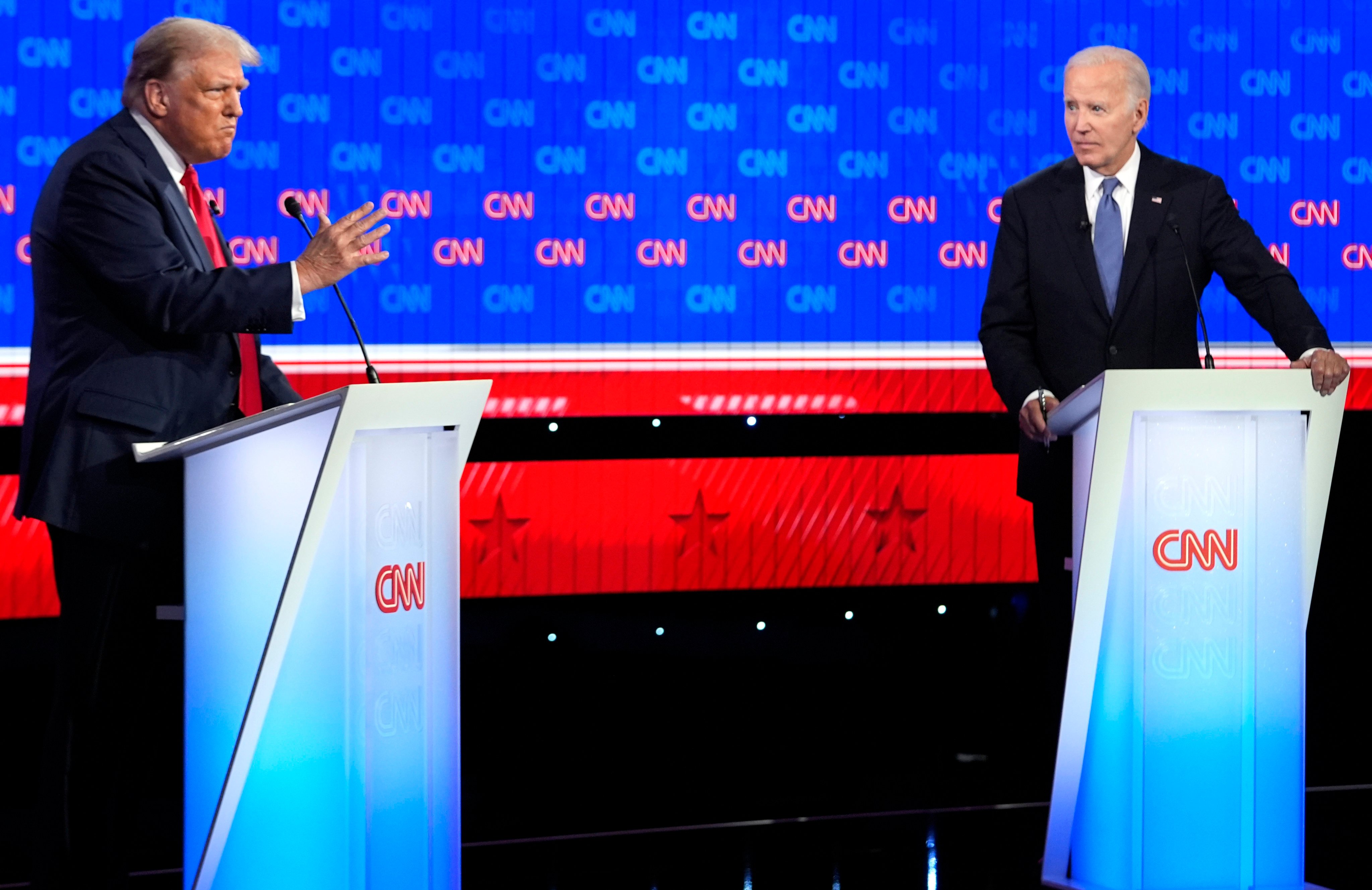 Joe Biden and Donald Trump faced off last week in their first televised debate. Photo: AP