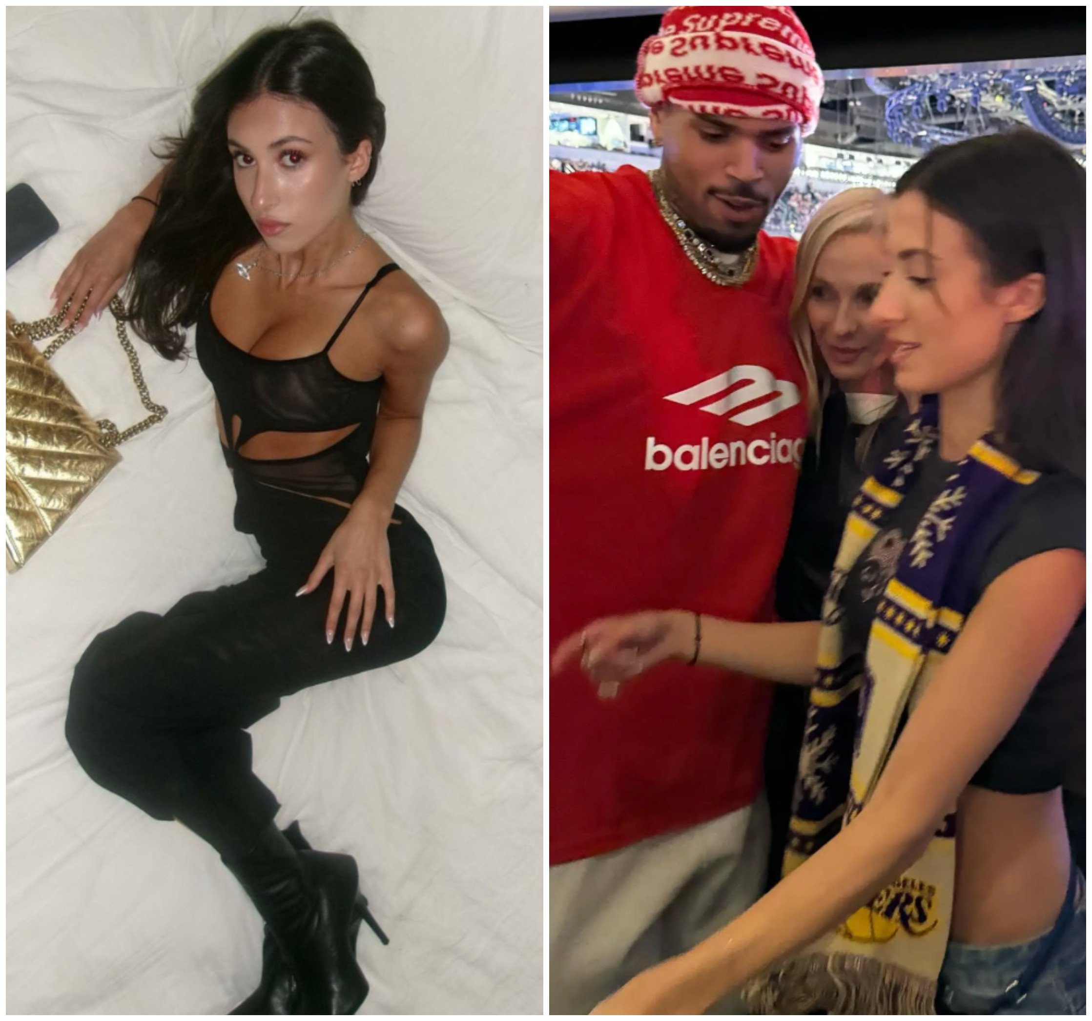What’s going on with Angelina Censori and Chris Brown? Photos of the two together in February have been raising eyebrows. Photos: @angelinacensori/Instagram
