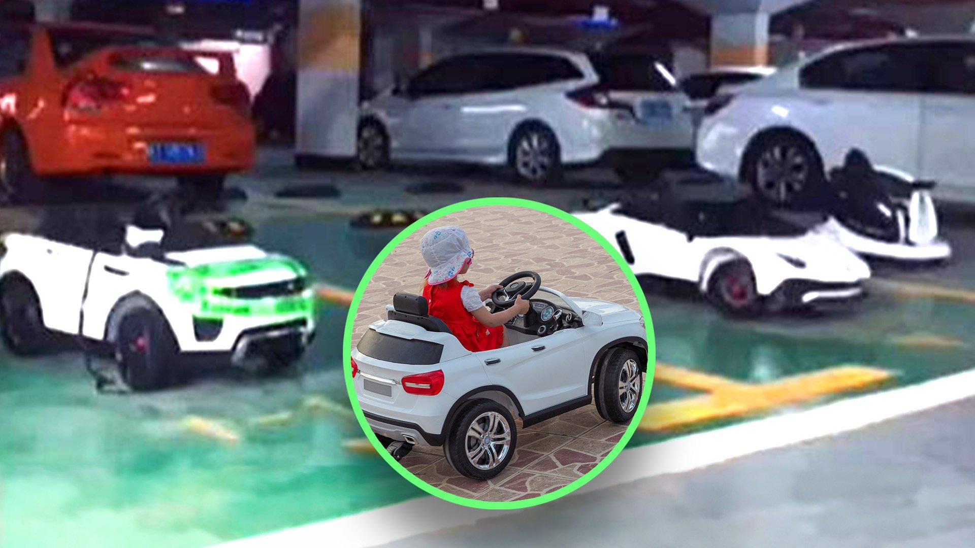 A father in China used his son’s expensive toy cars to fill parking spaces he paid for, sparking a bitter legal battle with fellow residents. Photo: SCMP composite/Shutterstock/Douyin  