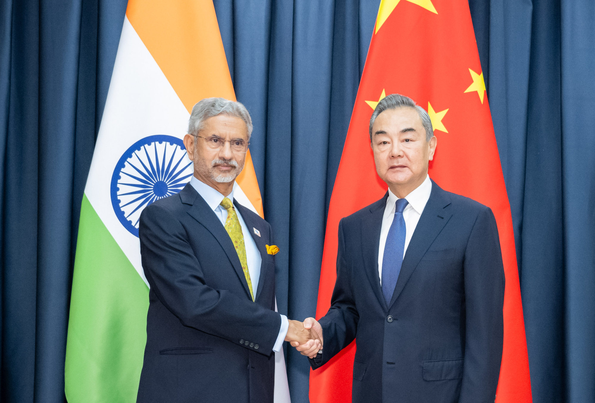 India’s Foreign Minister S Jaishankar and his Chinese counterpart Wang Yi in Astana, Kazakhstan, on Thursday. Photo: Xinhua