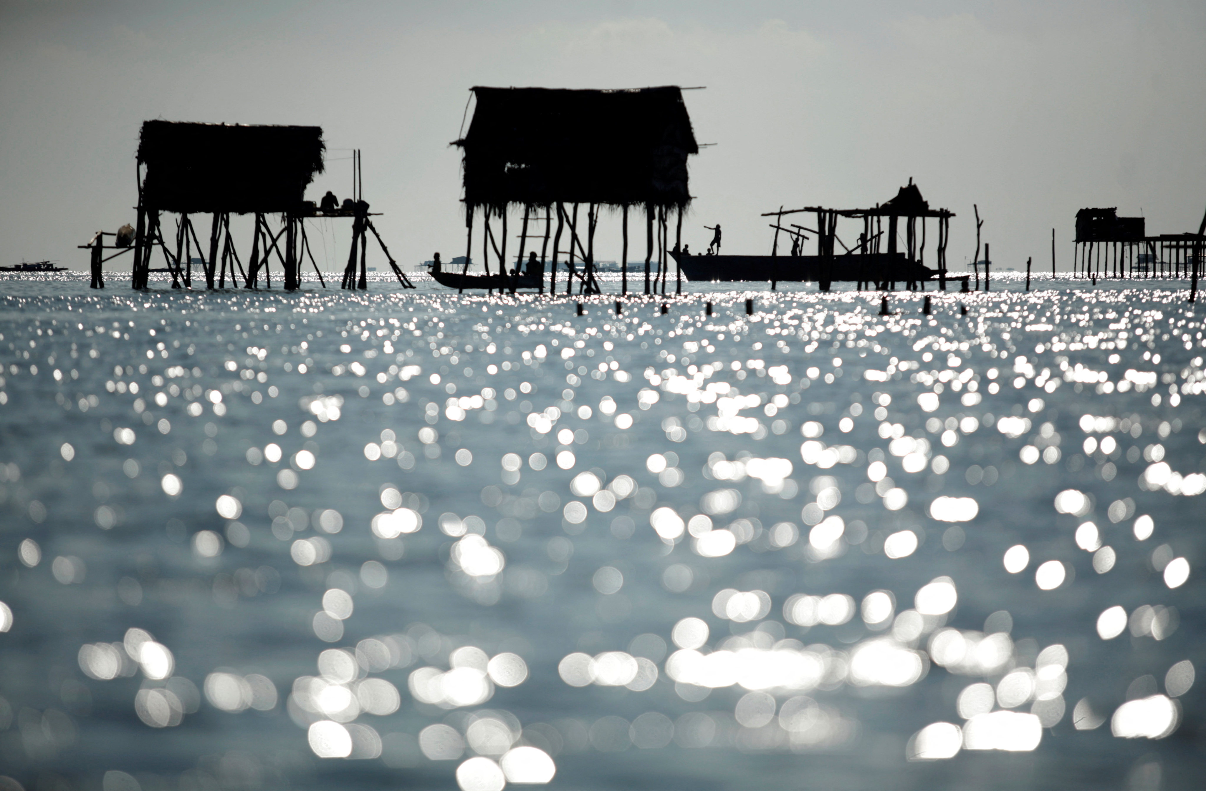 A neighbourhood of a Bajau Laut community in Malaysia’s state of Sabah on Borneo island. Photo: Reuters