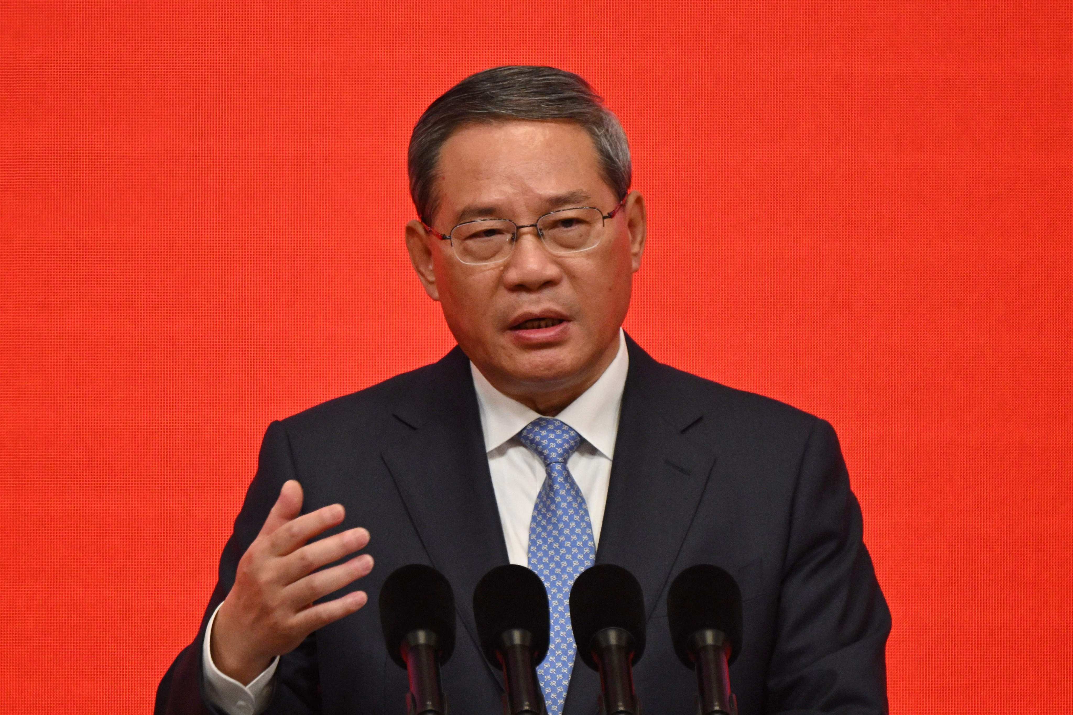 Chinese Premier Li Qiang described artificial intelligence as “the common wealth of mankind”. Photo: AFP