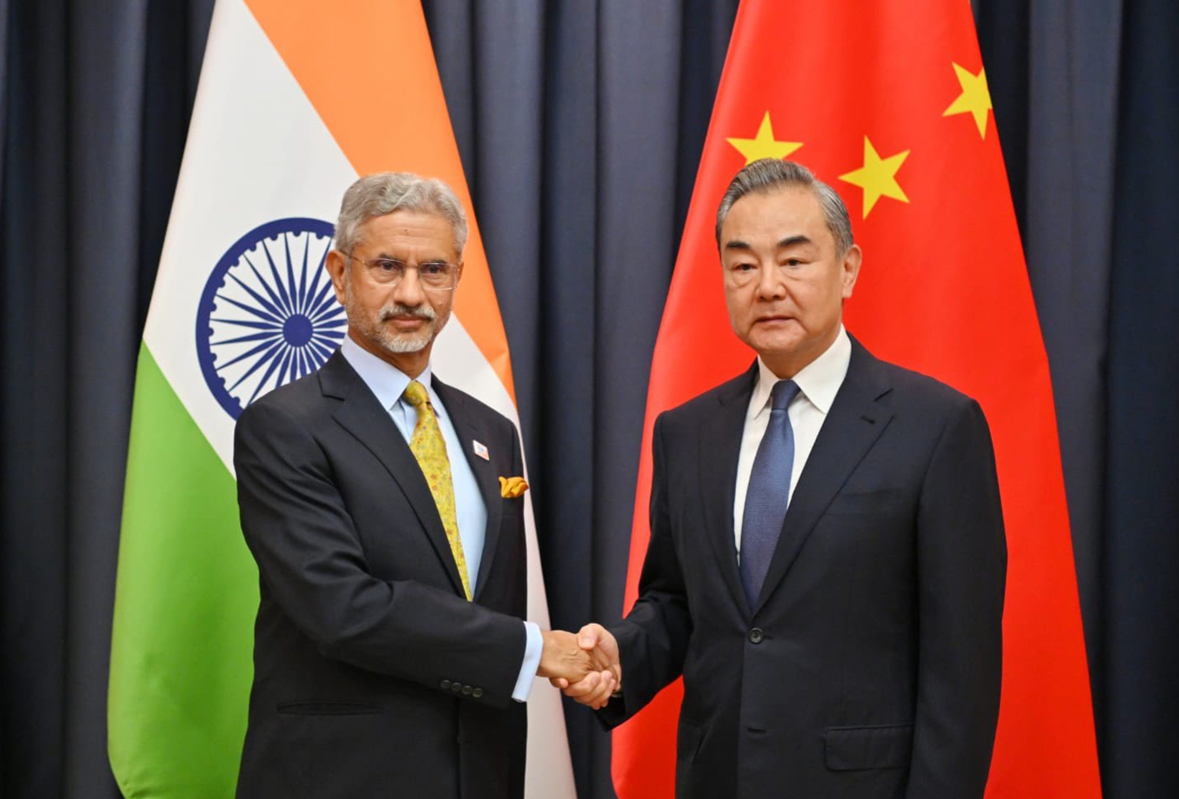 Chinese Foreign Minister Wang Yi and his Indian counterpart Subrahmanyam Jaishankar meet on Thursday in Astana, Kazakhstan. Photo: Twitter/@DrSJaishankar