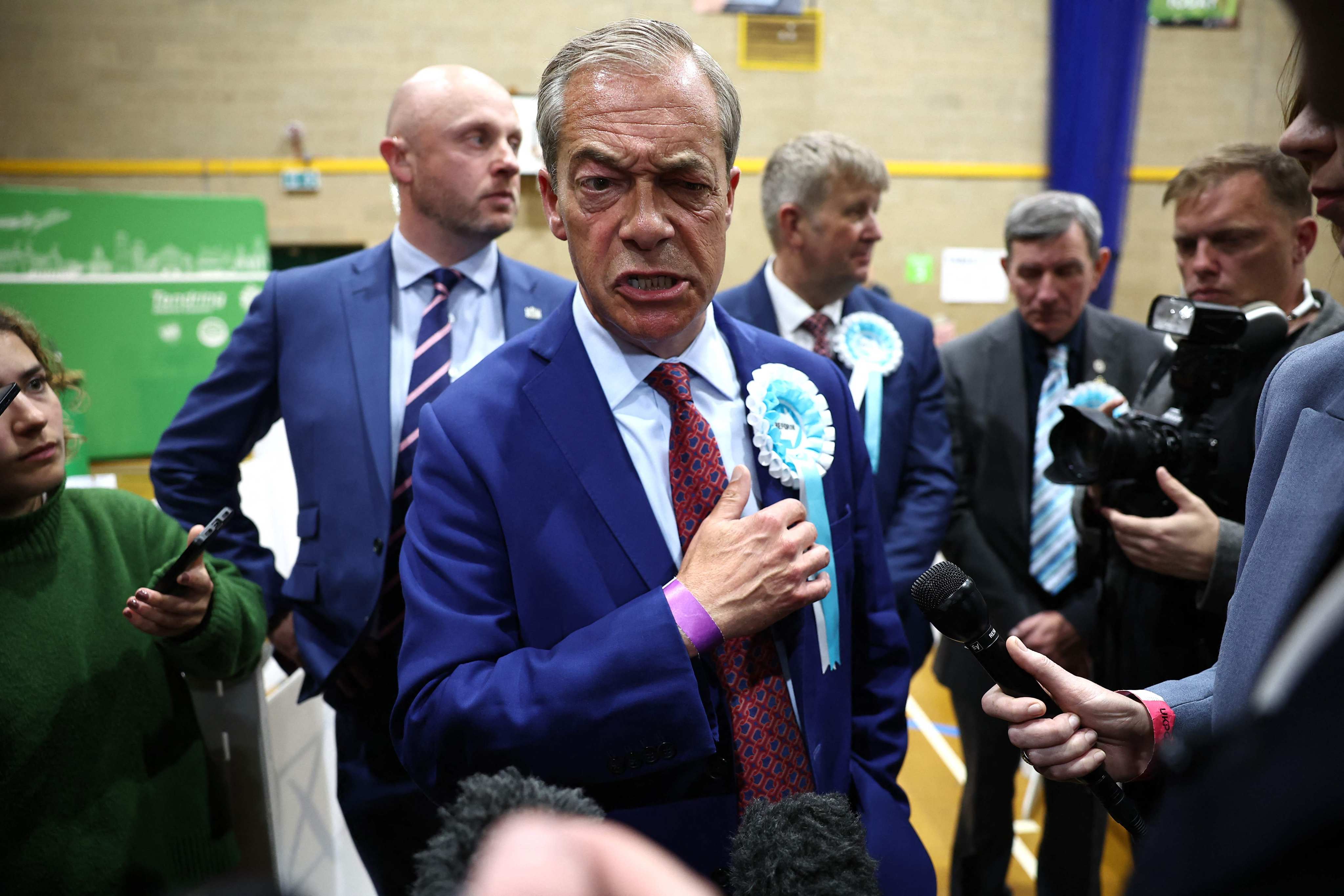Nigel Farage after being elected to become MP on Thursday. Photo: AFP