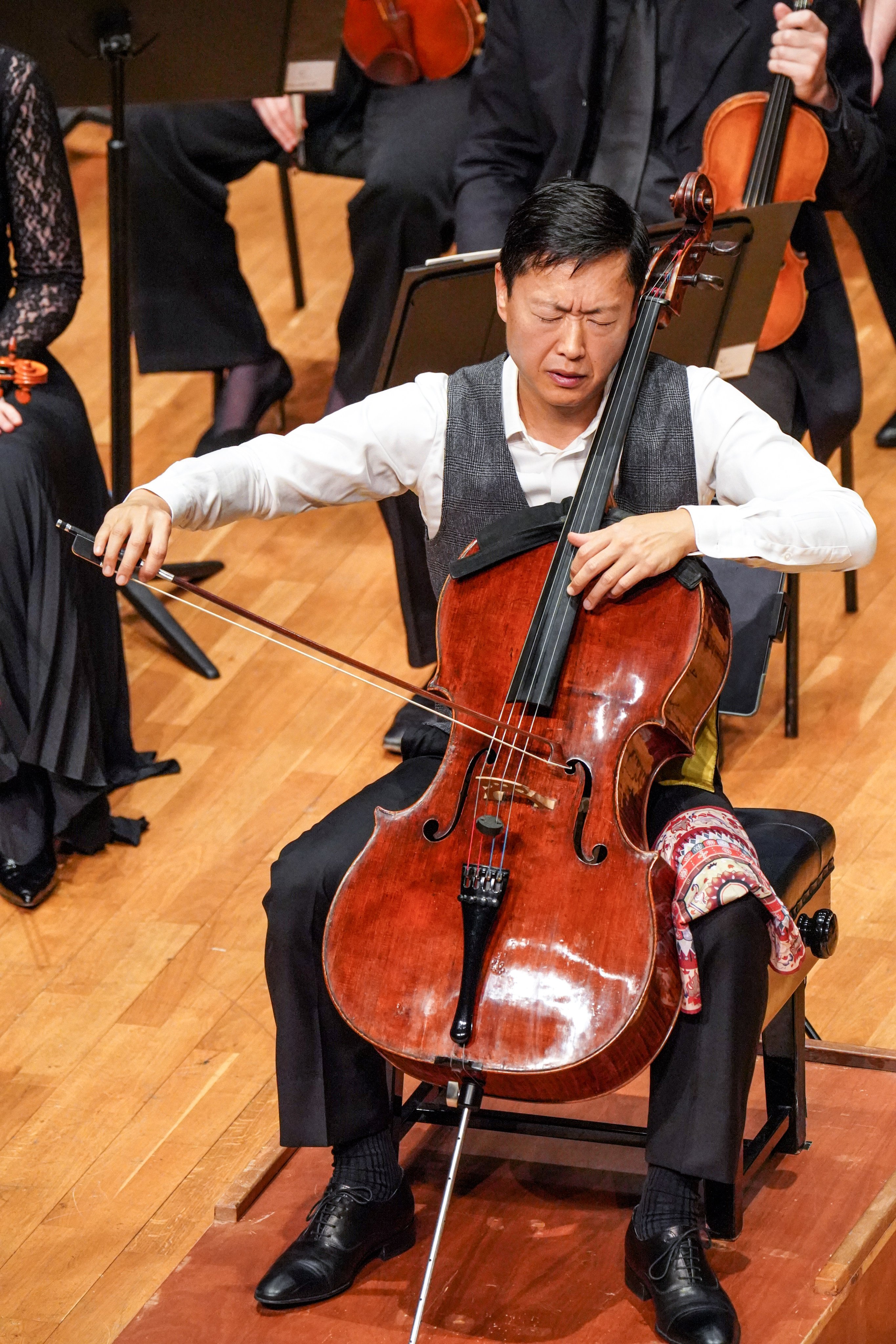 Cellist Trey Lee performs with the Camerata Salzburg orchestra during the 2023 edition of Musicus Fest. Photo: Musicus Society