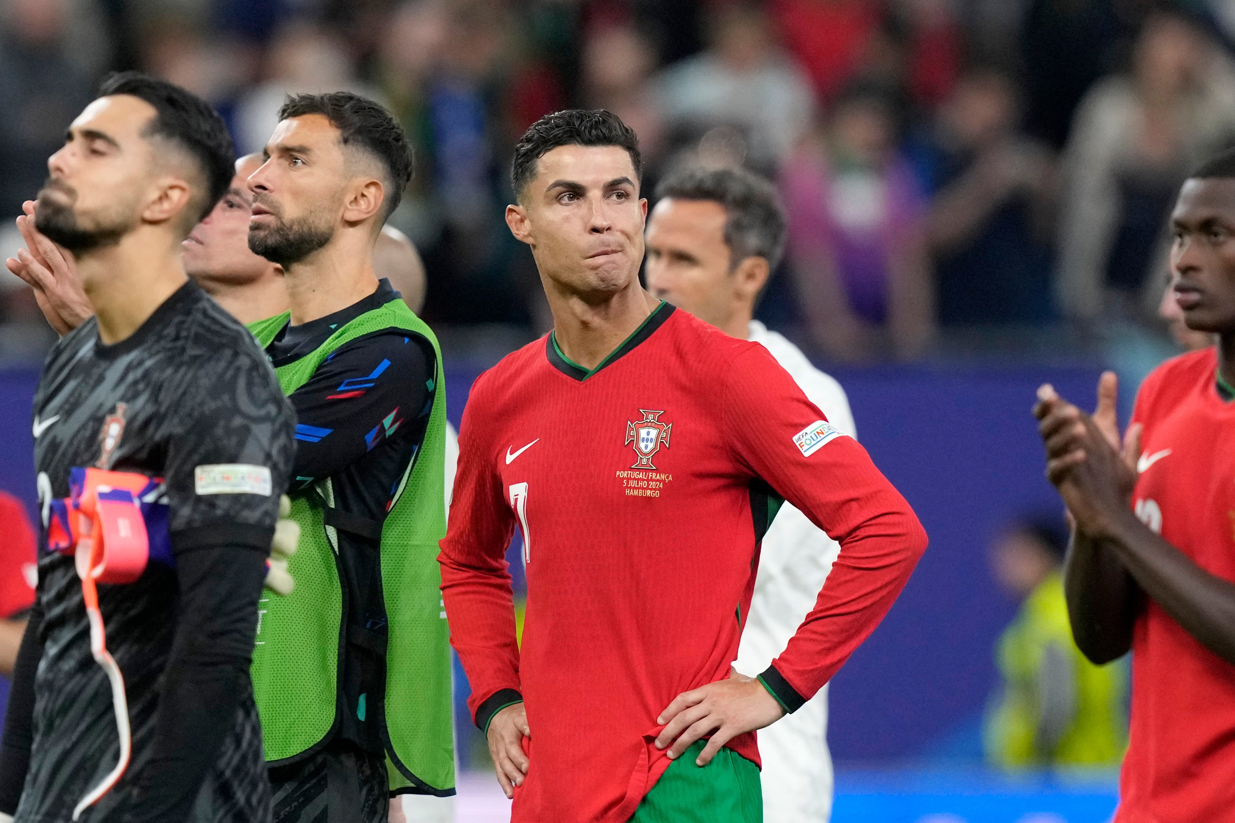 Portugal’s Cristiano Ronaldo could have played his last international after his side’s defeat to France in the European Championship. Photo: AP