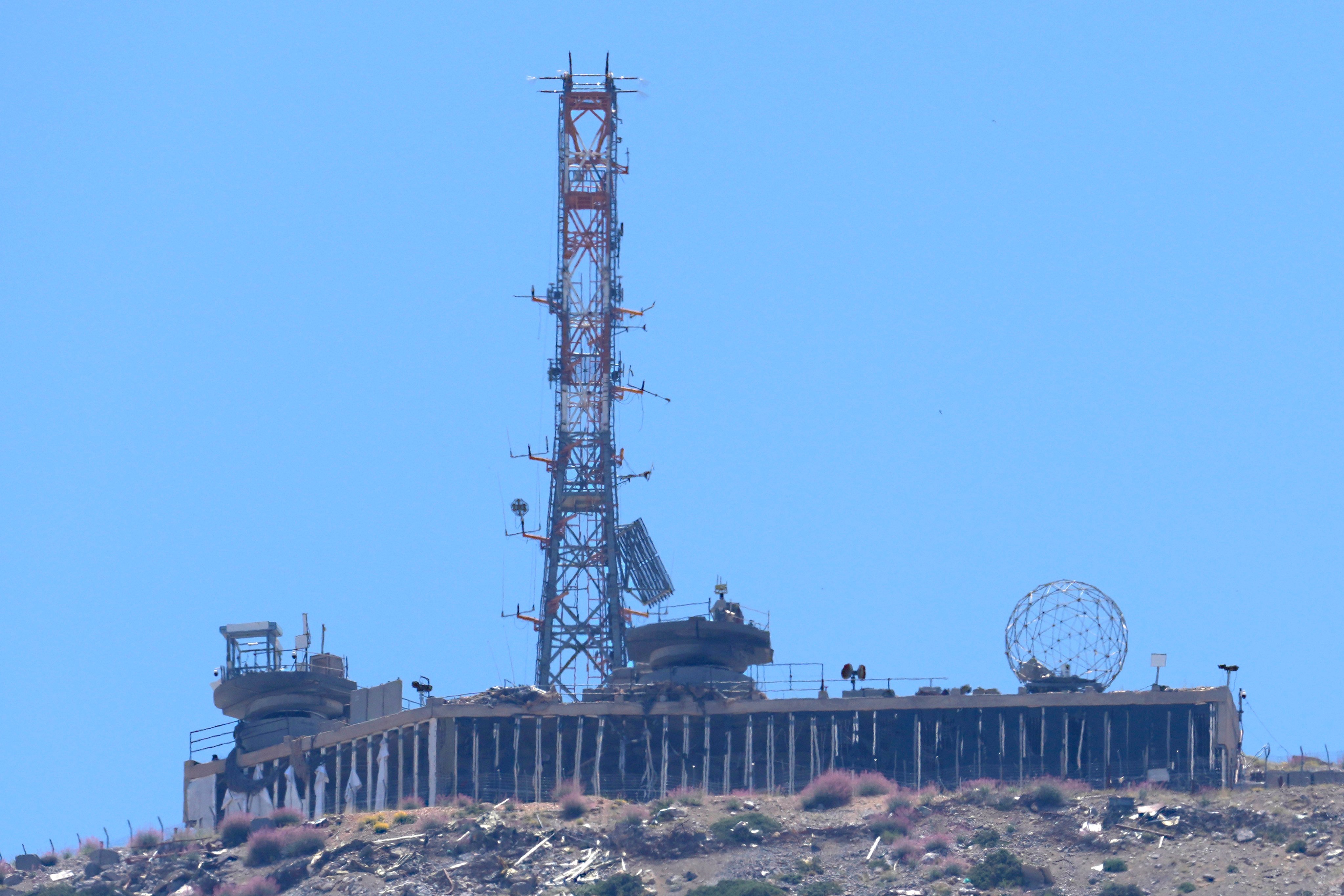 An Israeli military position on Mount Hermon in the Israeli-controlled Golan Heights. Photo: AP