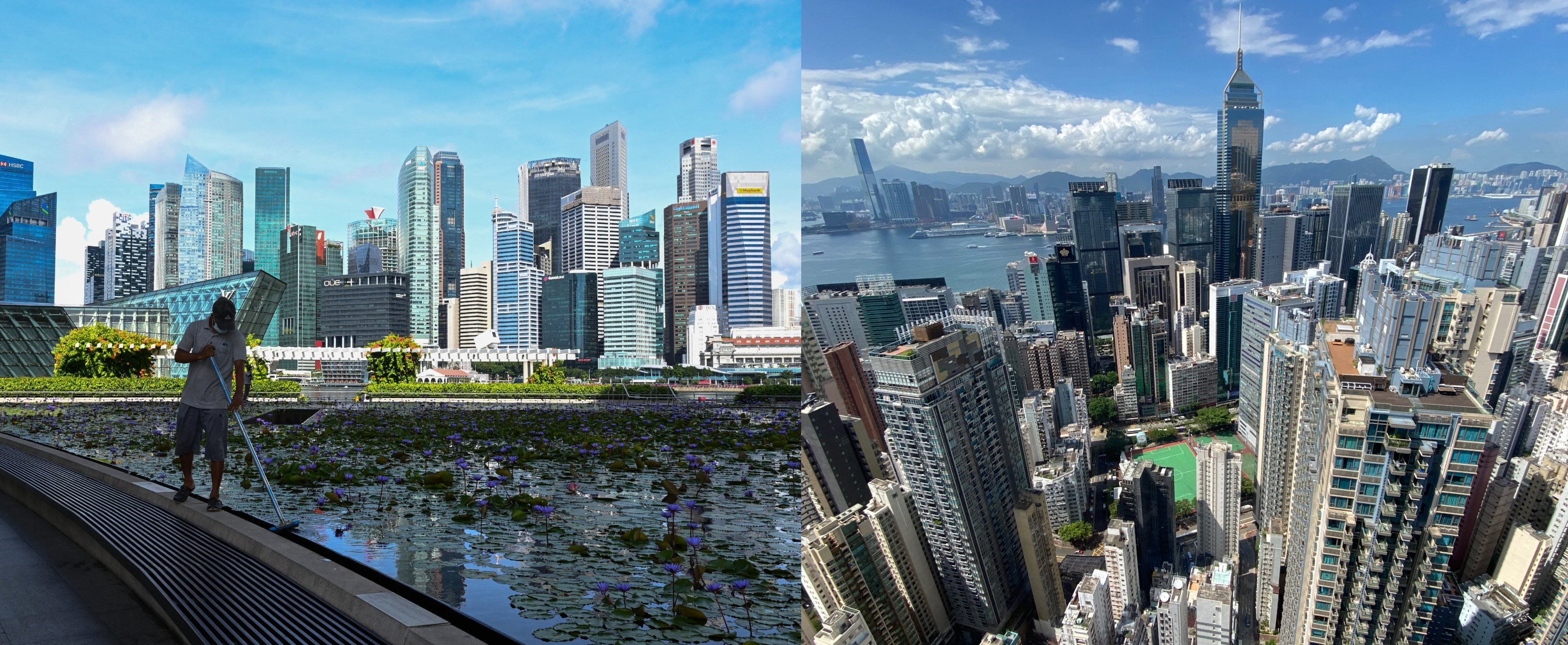 Private bankers, service providers and insurers are saying Hong Kong business is picking up, while Singapore’s stepped-up money laundering rules are putting some customers off. Photos: AFP