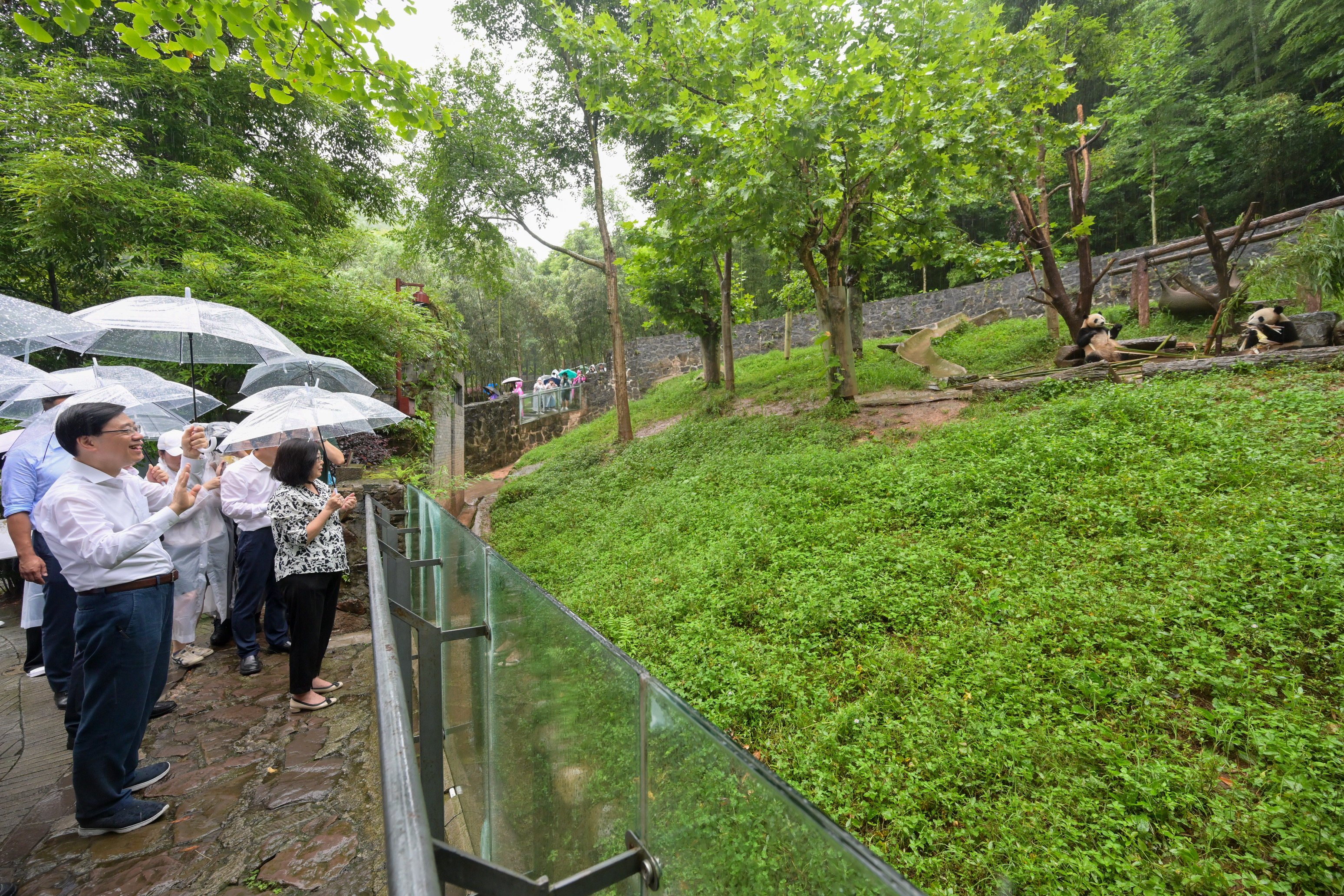 City leader John Lee led a delegation to Sichuan province on Sunday. Photo: Handout