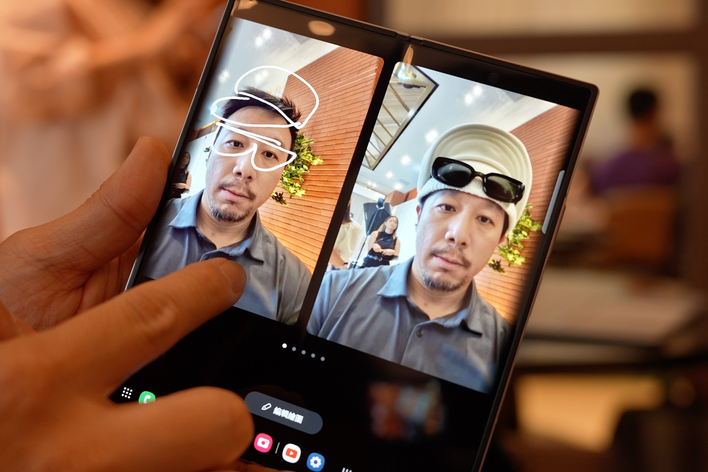 A sample image (right) created by the new “Sketch to Image” software feature on the Samsung Galaxy Z Fold 6. Photo: Ben Sin