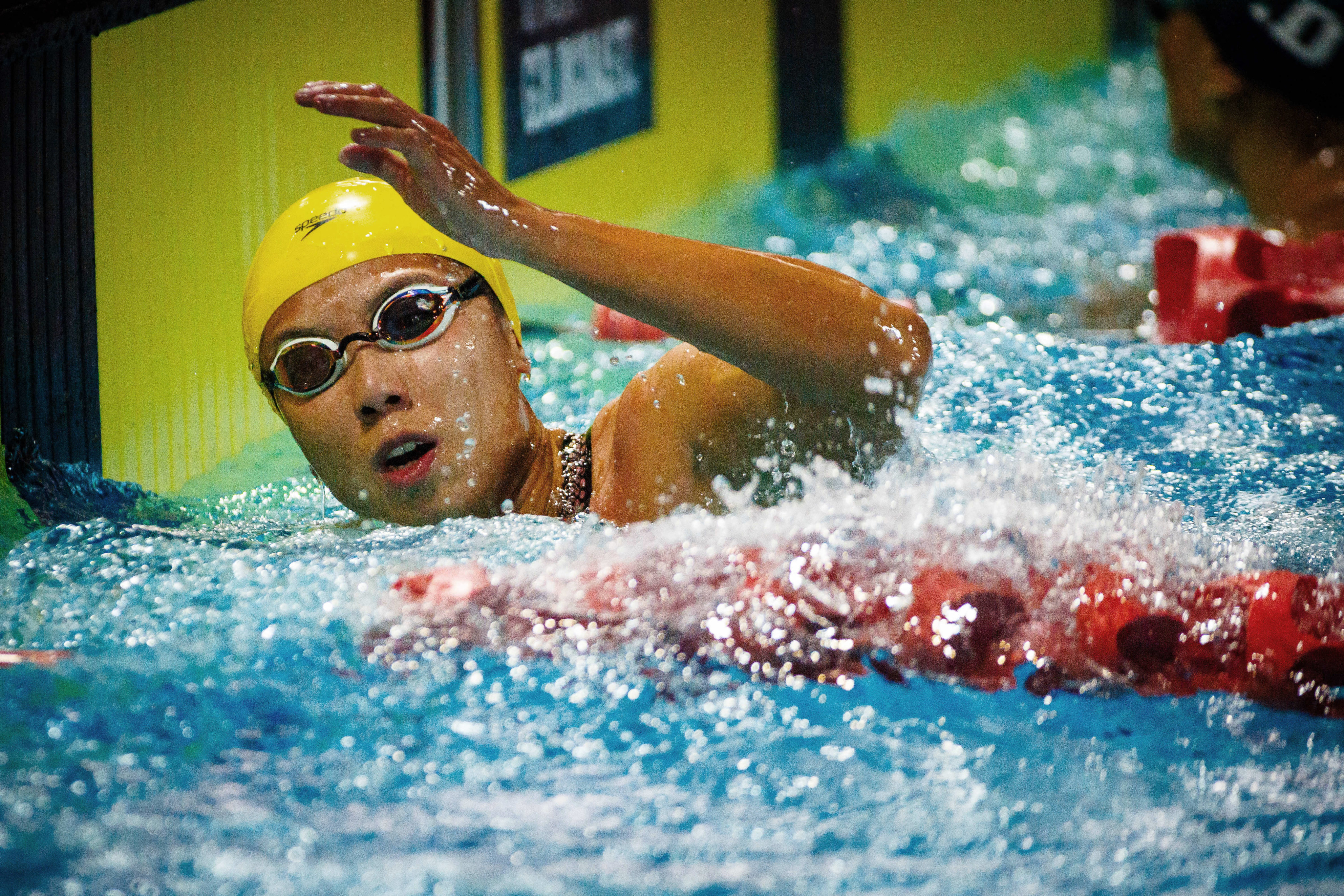 Singapore’s Amanda Lim competing in the women’s 50m freestyle event during the Australian Open Swimming Championships. Photo: AFP