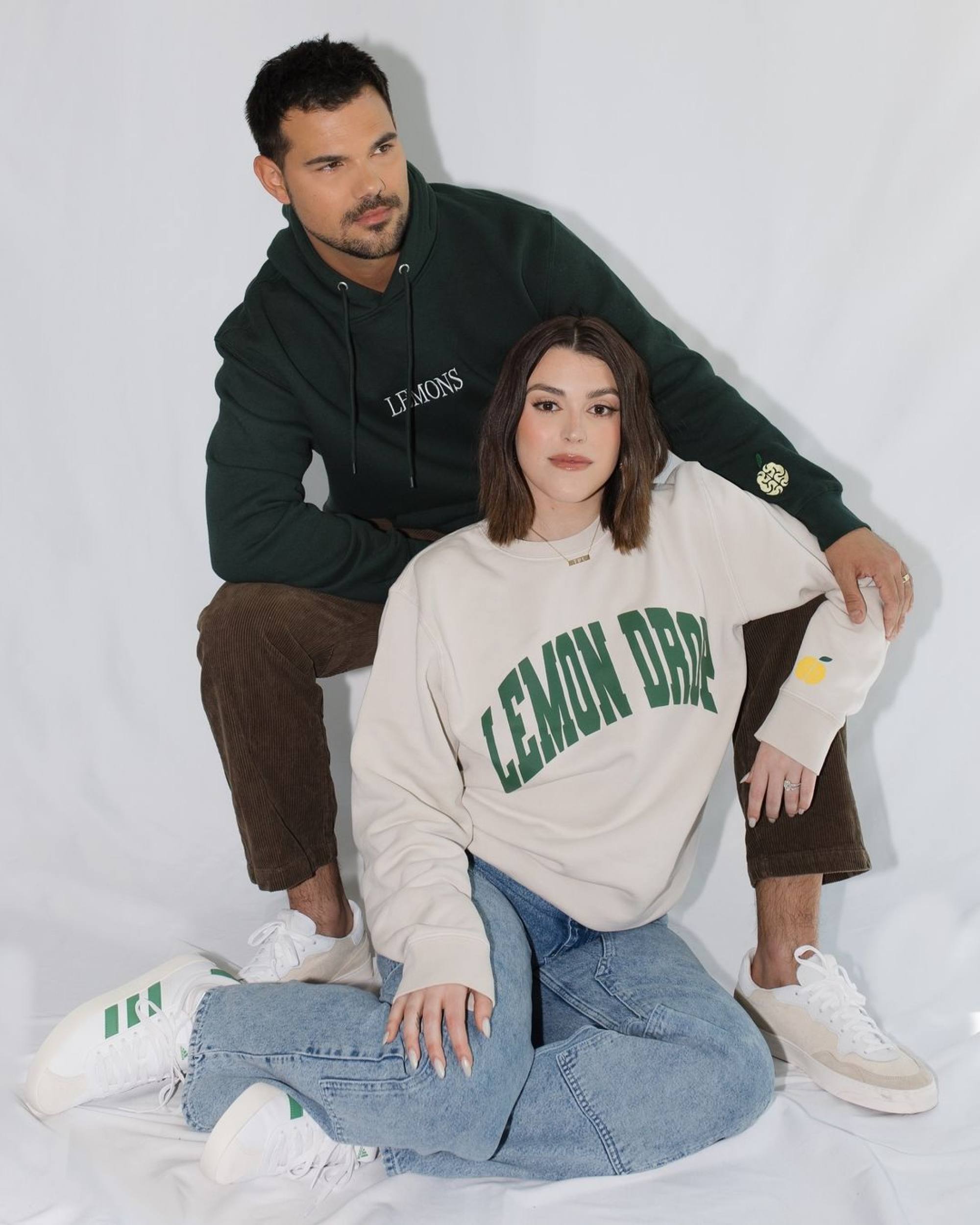 Taylor Lautner and Taylor Dome shooting for Lemon by Tay merchandising. Photo: @taylautner/Instagram