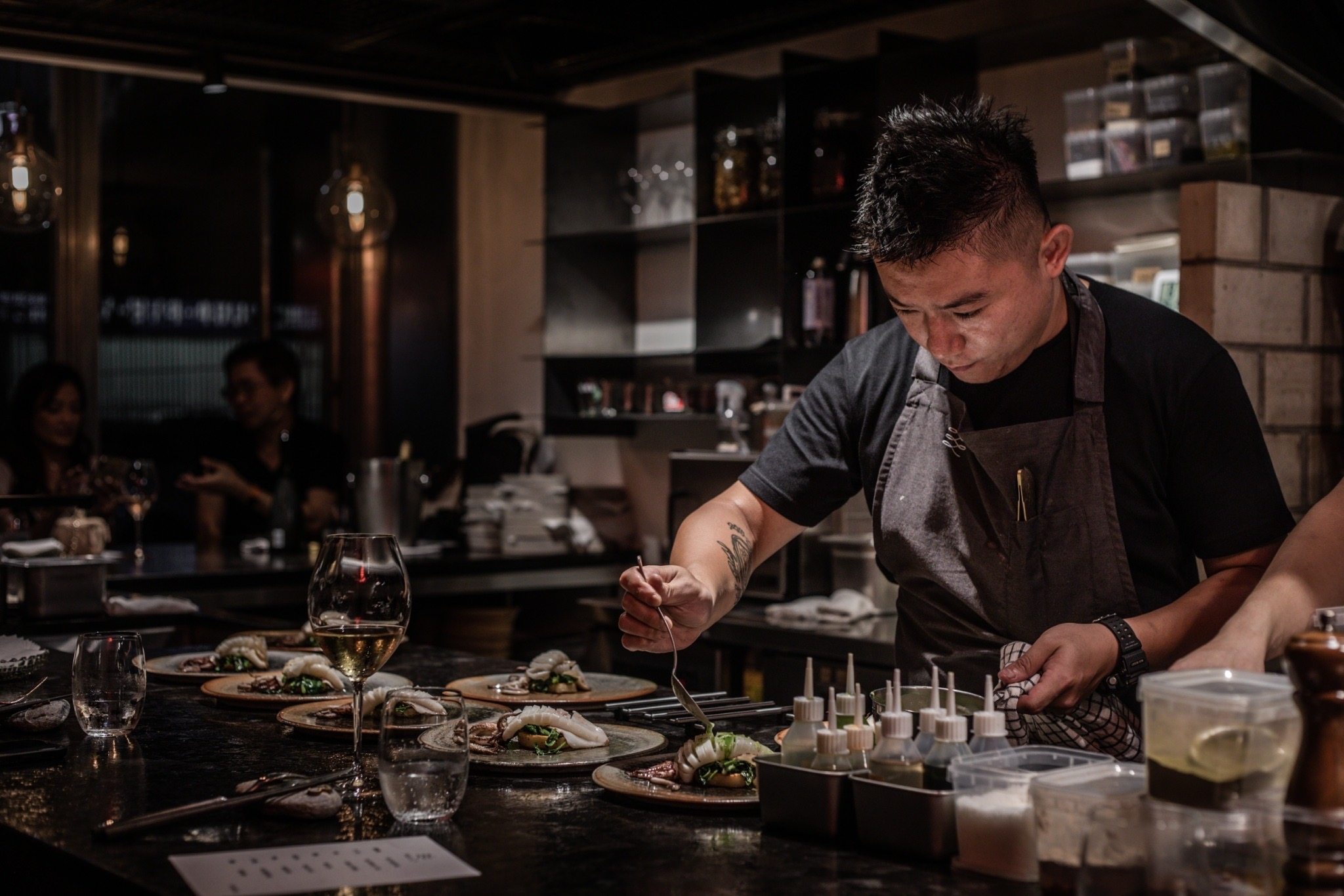 Chef Marc Liao in the kitchen at his award-winning fusion restaurant Marc L³ in Kaohsiung, Taiwan. He will serve dishes inspired by the food served at Taiwan’s night markets at a pop-up in Hong Kong. Photo: Marc L³