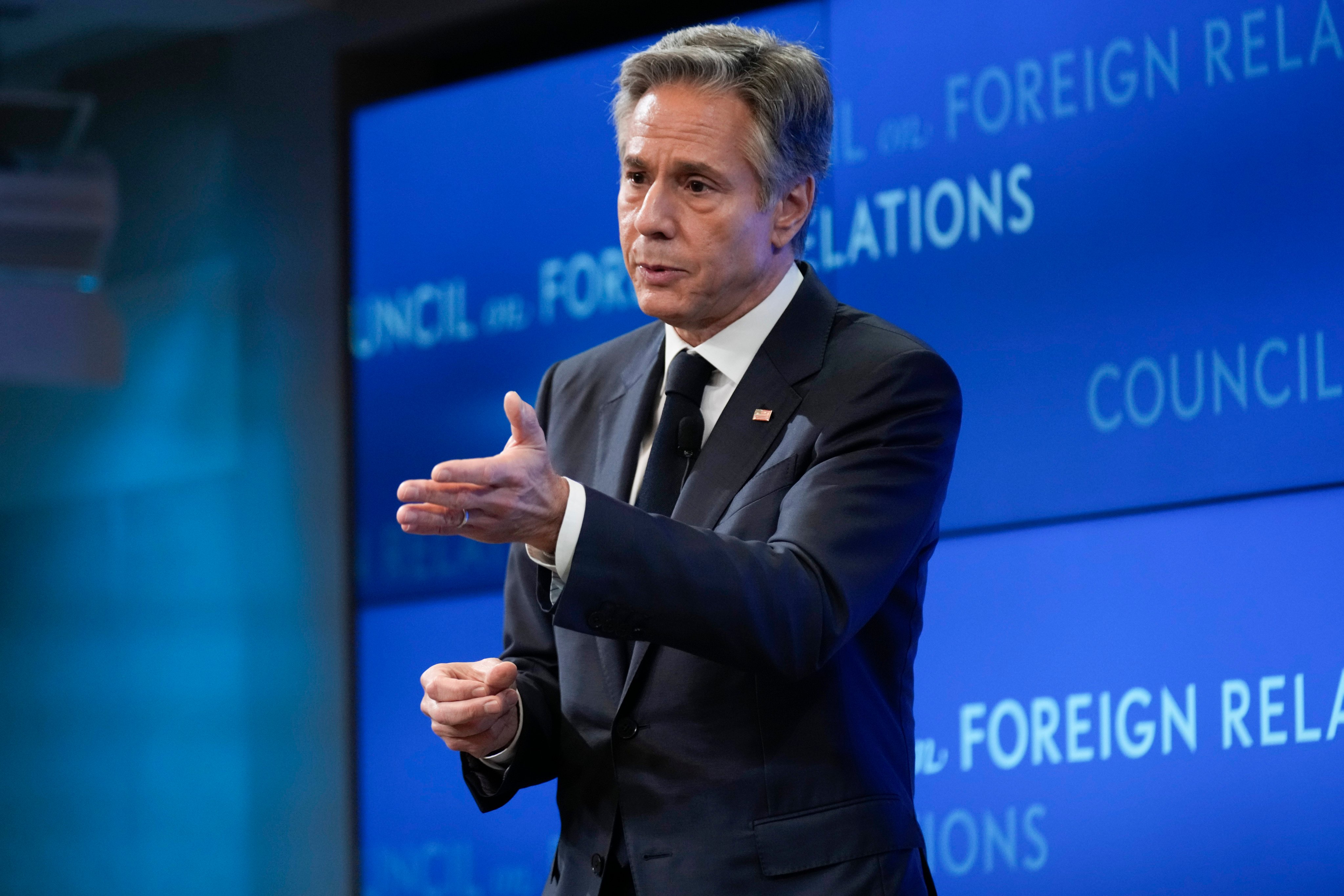 US secretary of state Antony Blinken speaks at the Council on Foreign Relations in New York on June 28, 2023. Photo: AP