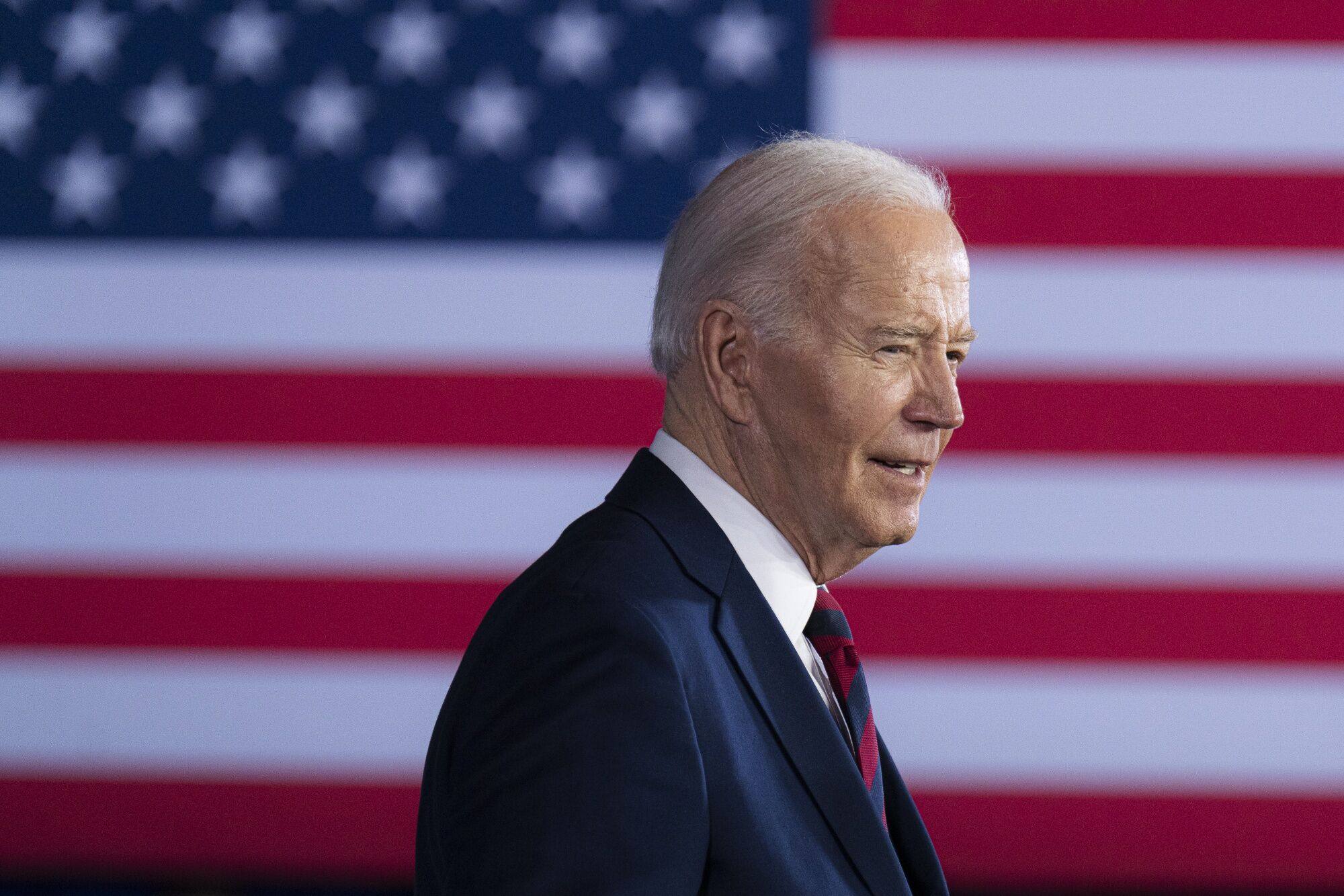 US President Joe Biden said that the national emergency executive order, subject to annual renewal, “must continue in effect” for the coming year. Photo: Bloomberg