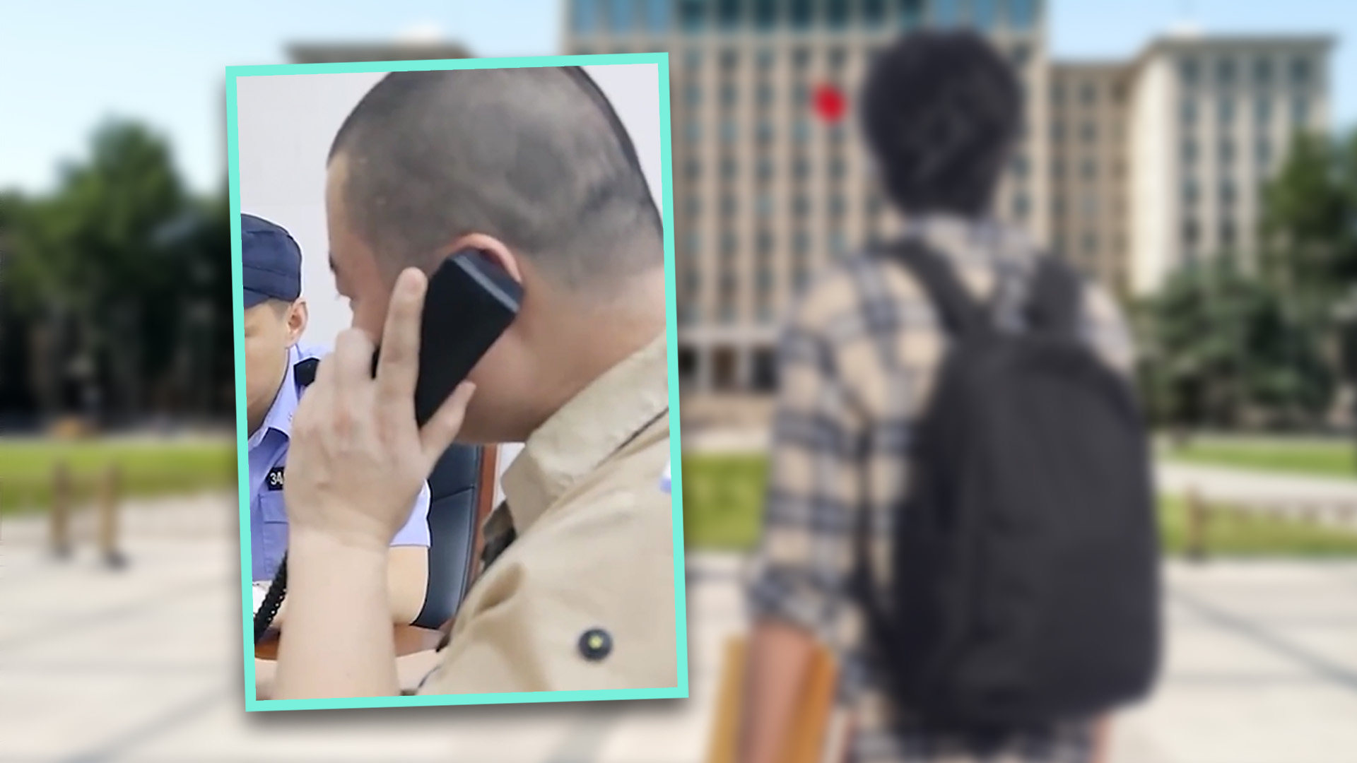 A jailed father in China who cried with joy after hearing that his son had performed well in a crucial examination has captivated social media. Photo: SCMP composite/Shutterstock/The Paper