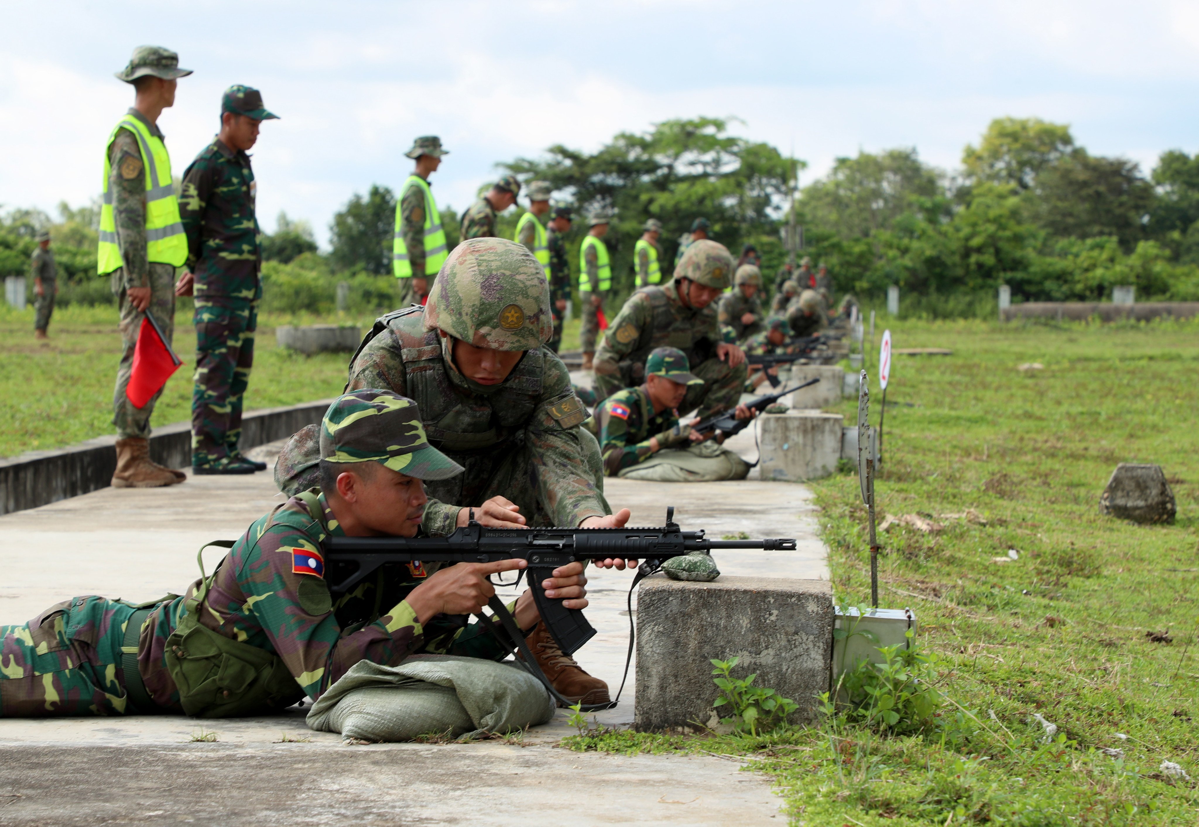 Chinese and Laotian troops take part in a military exercise in Laos on July 8. Photo: Xinhua