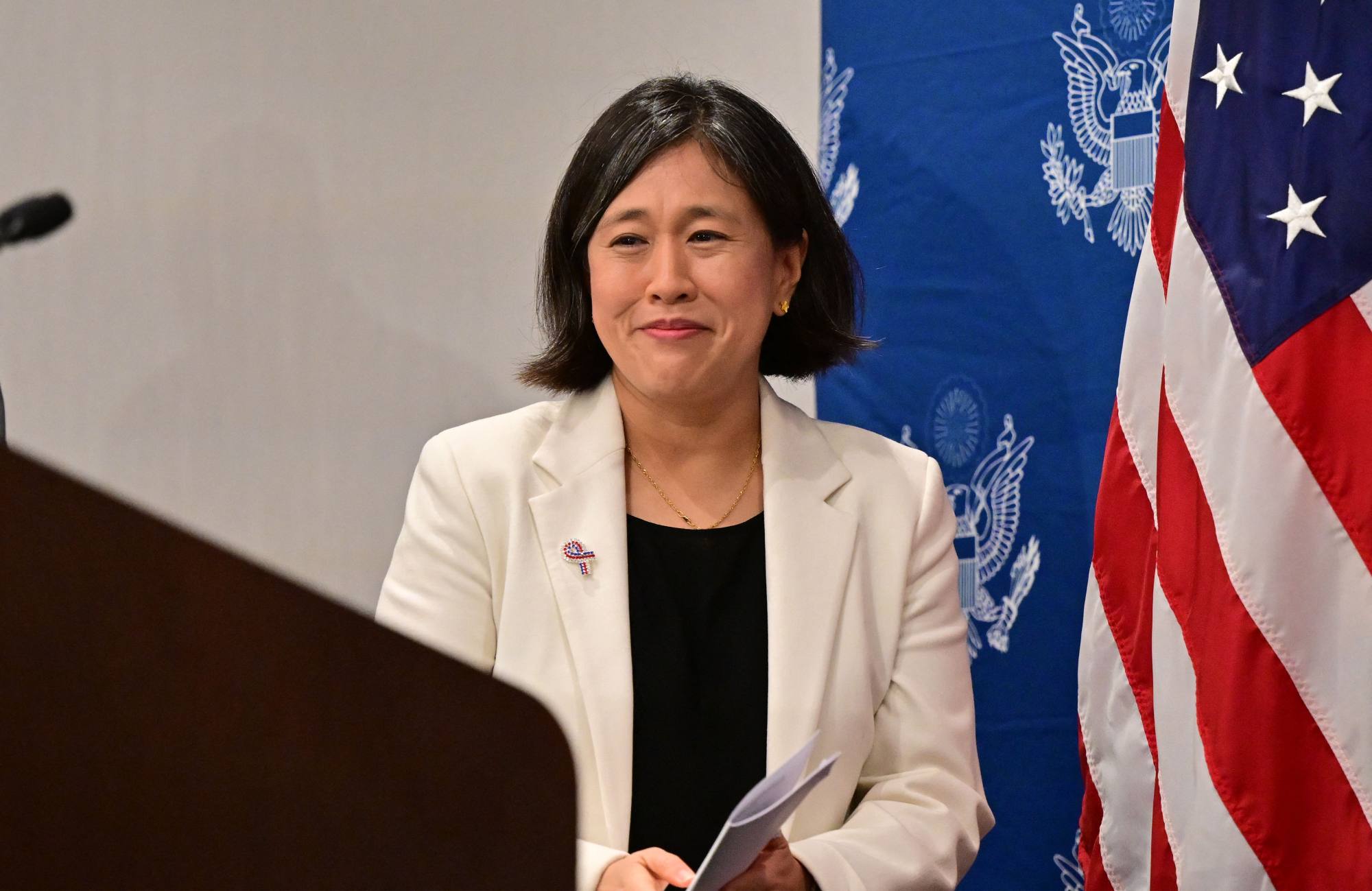 US Trade Representative Katherine Tai is the first Asian-American to hold the cabinet-level position. Photo: AFP
