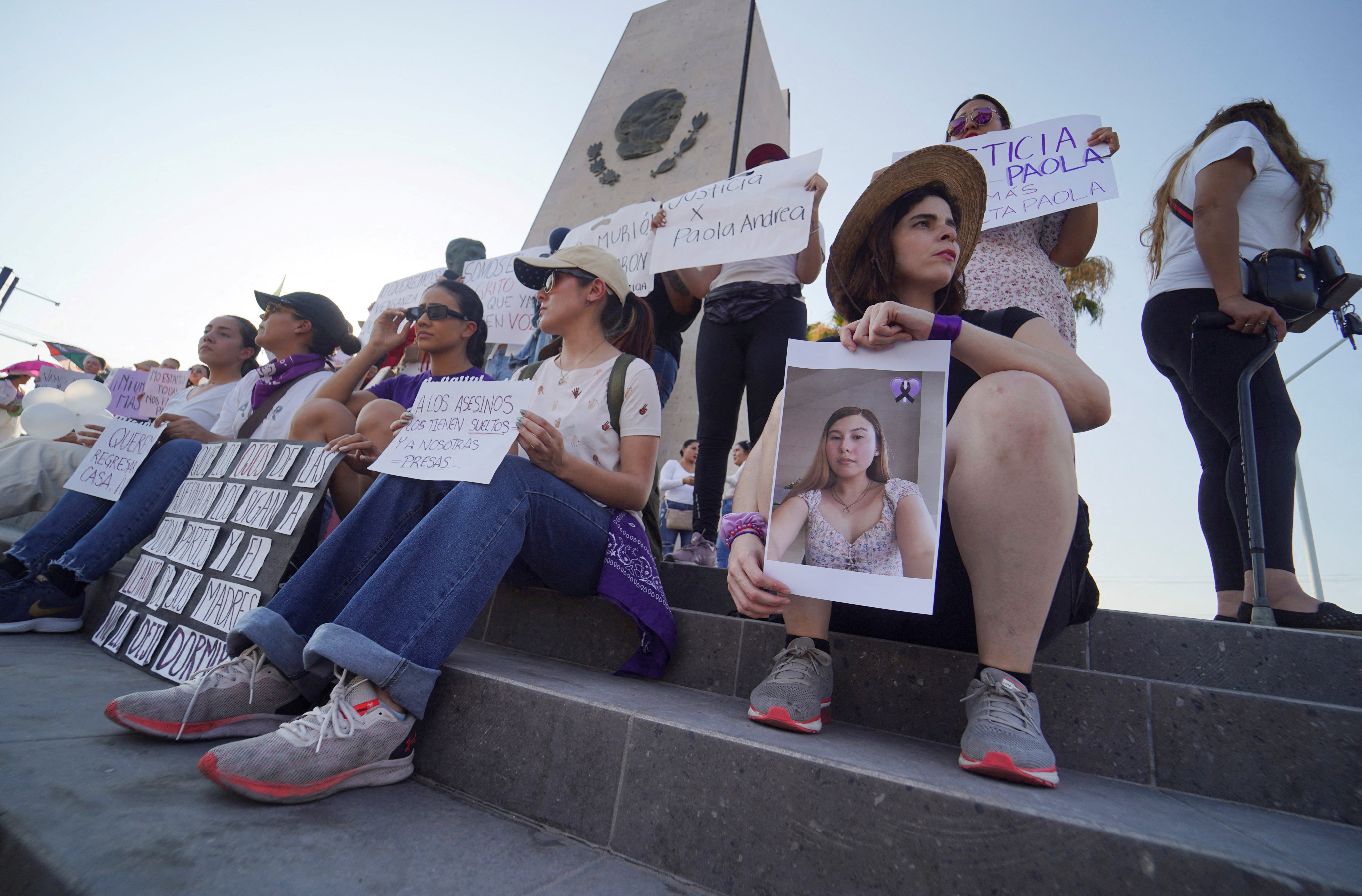 Protesters demand justice for Paola Banuelos during a march in Mexico on July 11. Photo: Reuters