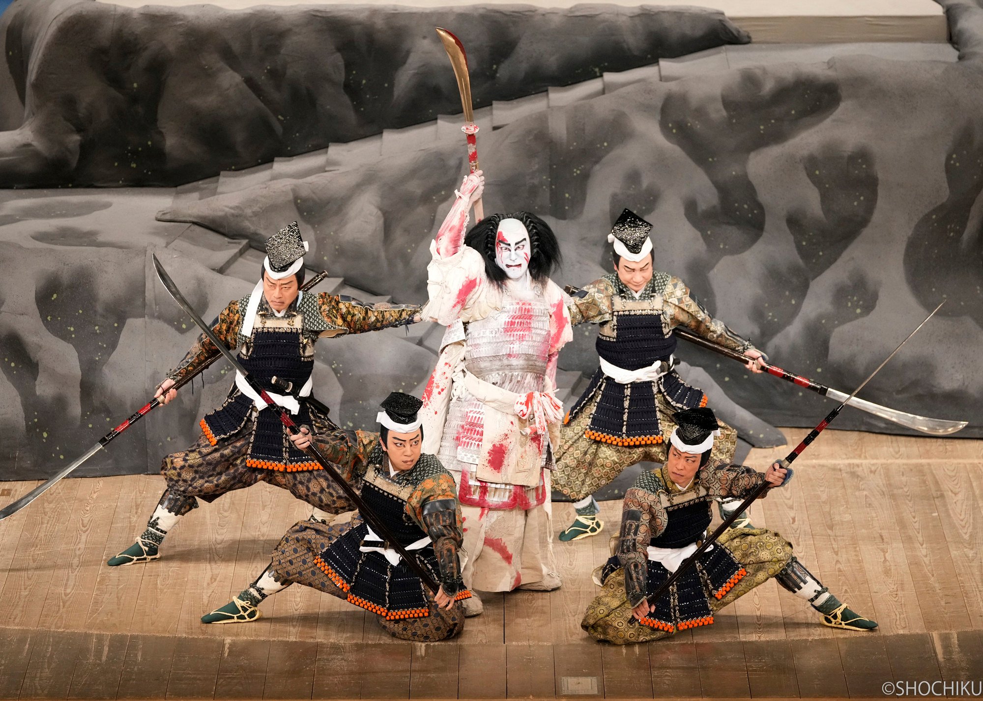 Kabuki actor Danjuro Ichikawa playing Tomomori, a warrior who is defeated in battle, in Hoshiawase Jusandan at the Kabukiza Theatre in Tokyo. Ichikawa is working to update the all-male traditional Japanese theatre for a generation raised on social-media short videos. Photo: Shochiku via AP)