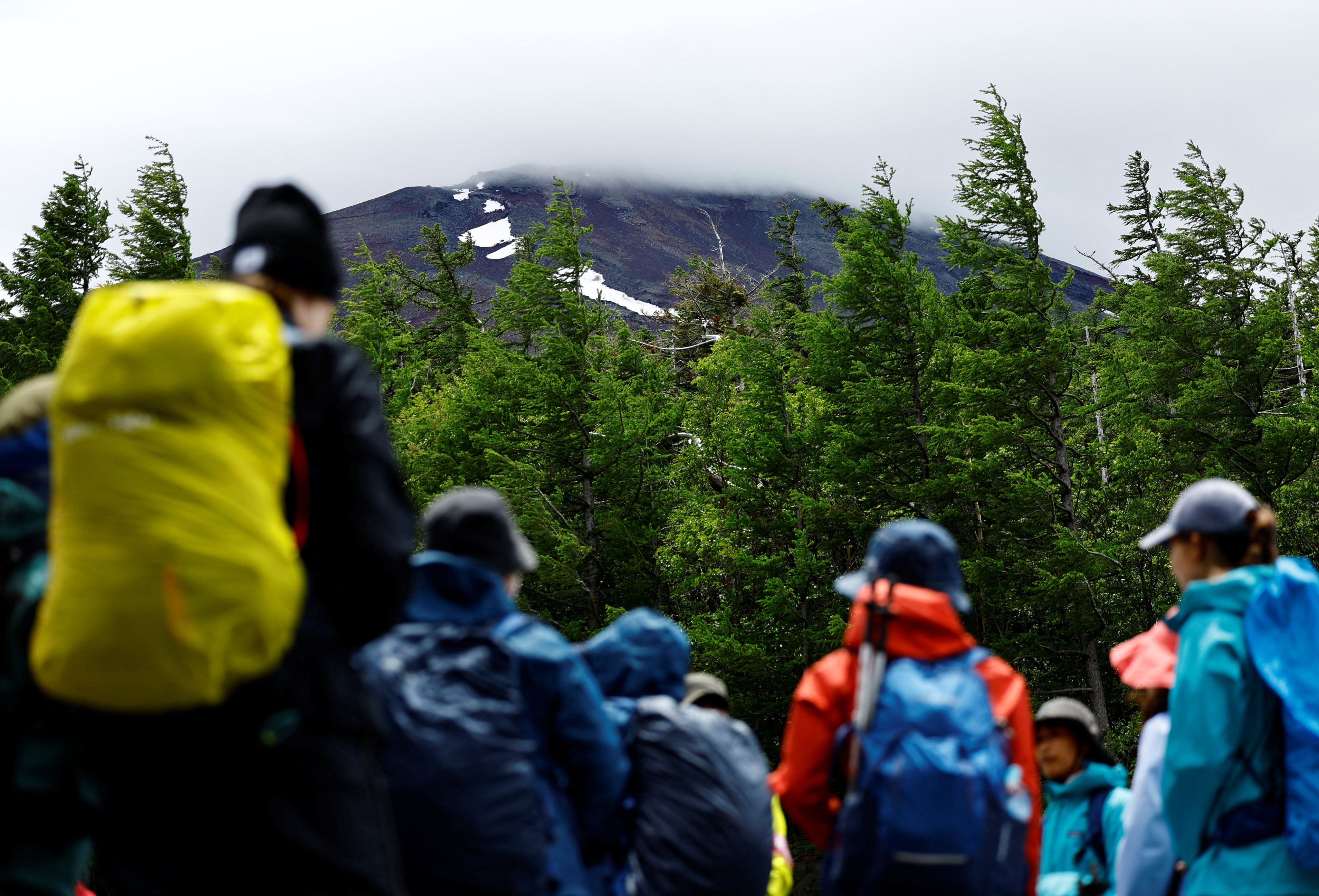 Climbers on the slopes of Mount Fuji. Photo: Reuters