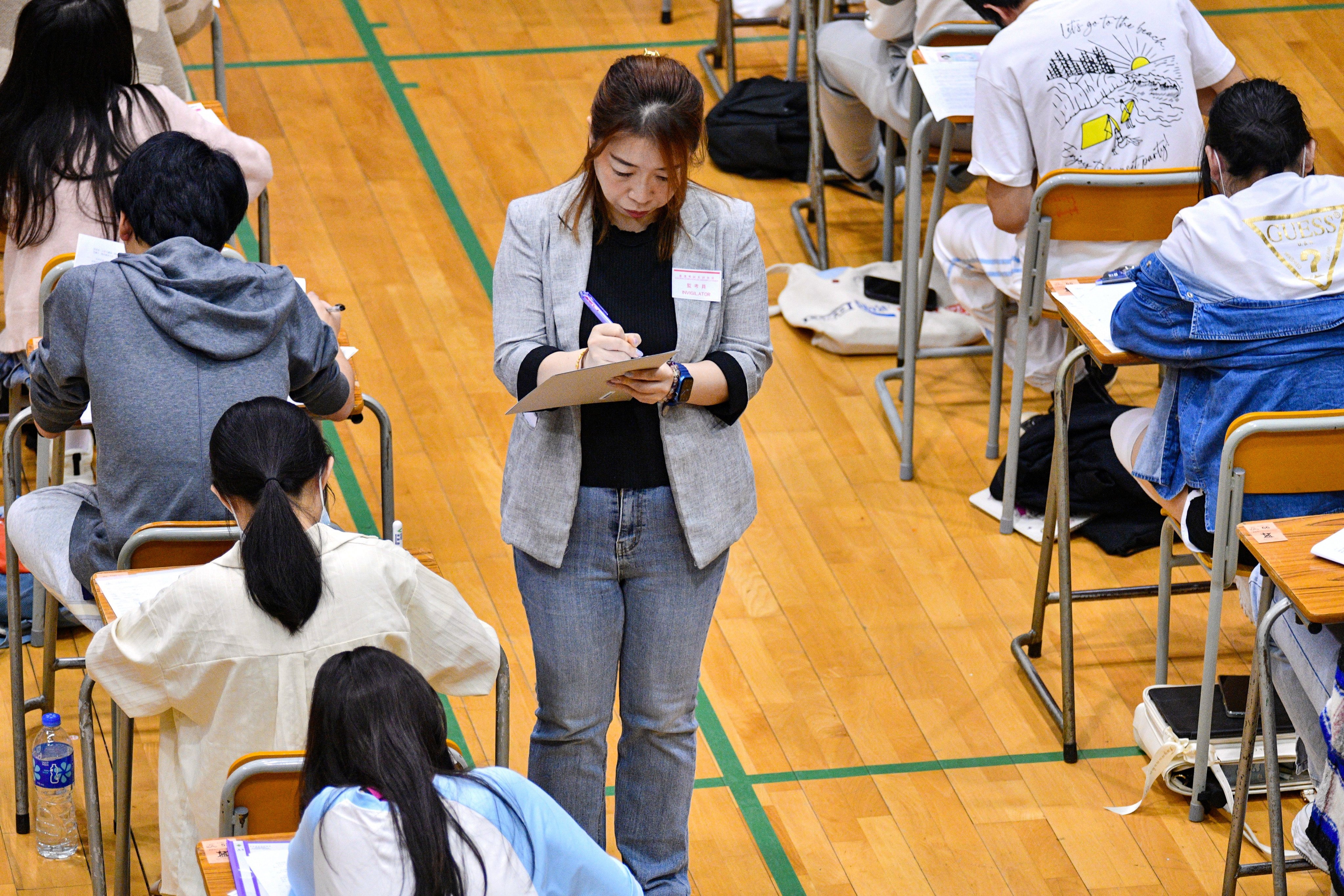 Students sit their university entrance exams. Official figures show 39,300 have applied to study at publicly funded universities through the Joint University Programmes Admissions System, with 15,000 places up for grabs. Photo: Handout