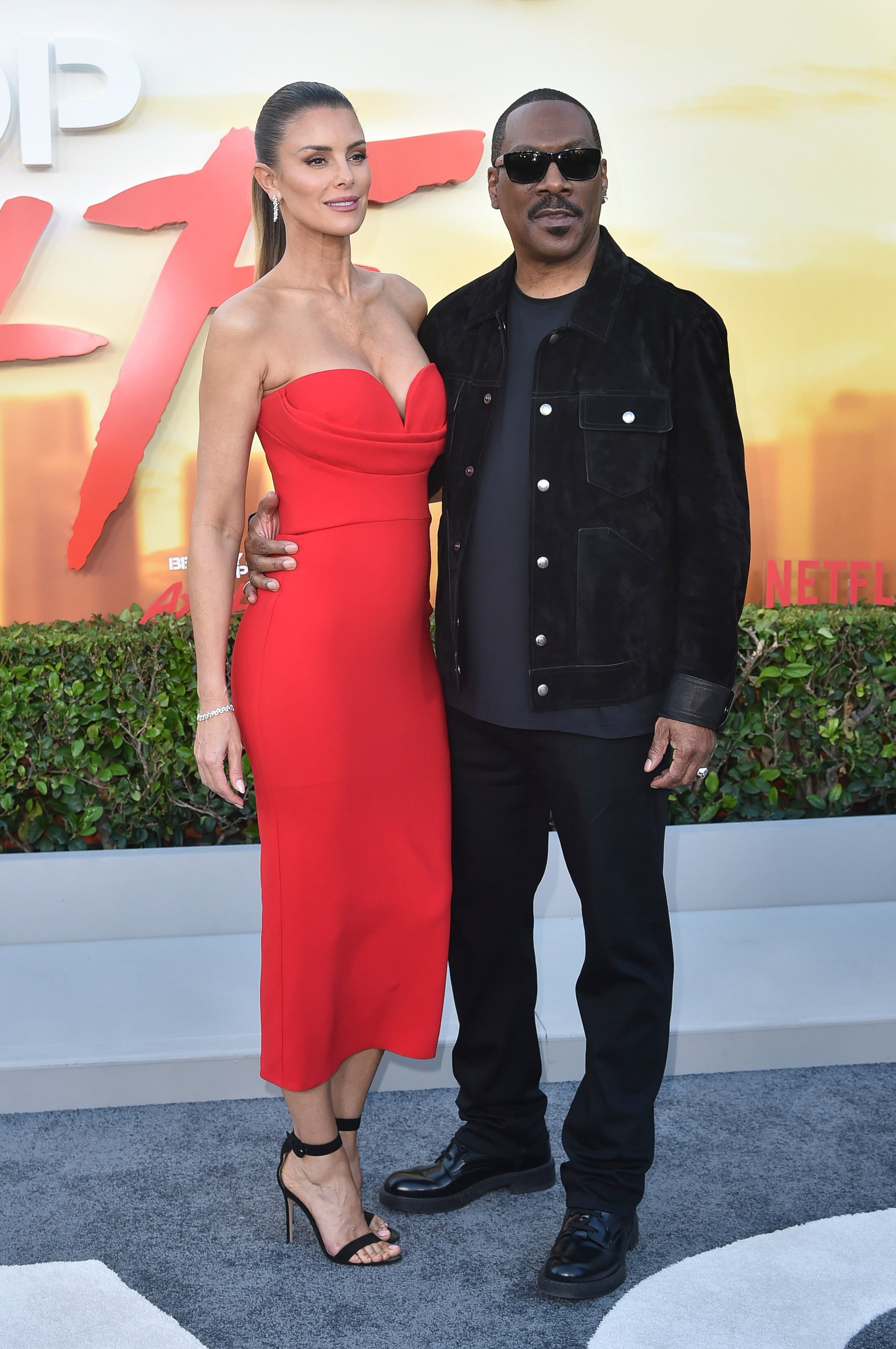 Paige Butcher and Eddie Murphy at the premiere of Beverly Hills Cop: Axel F in 2024. Photo: AP