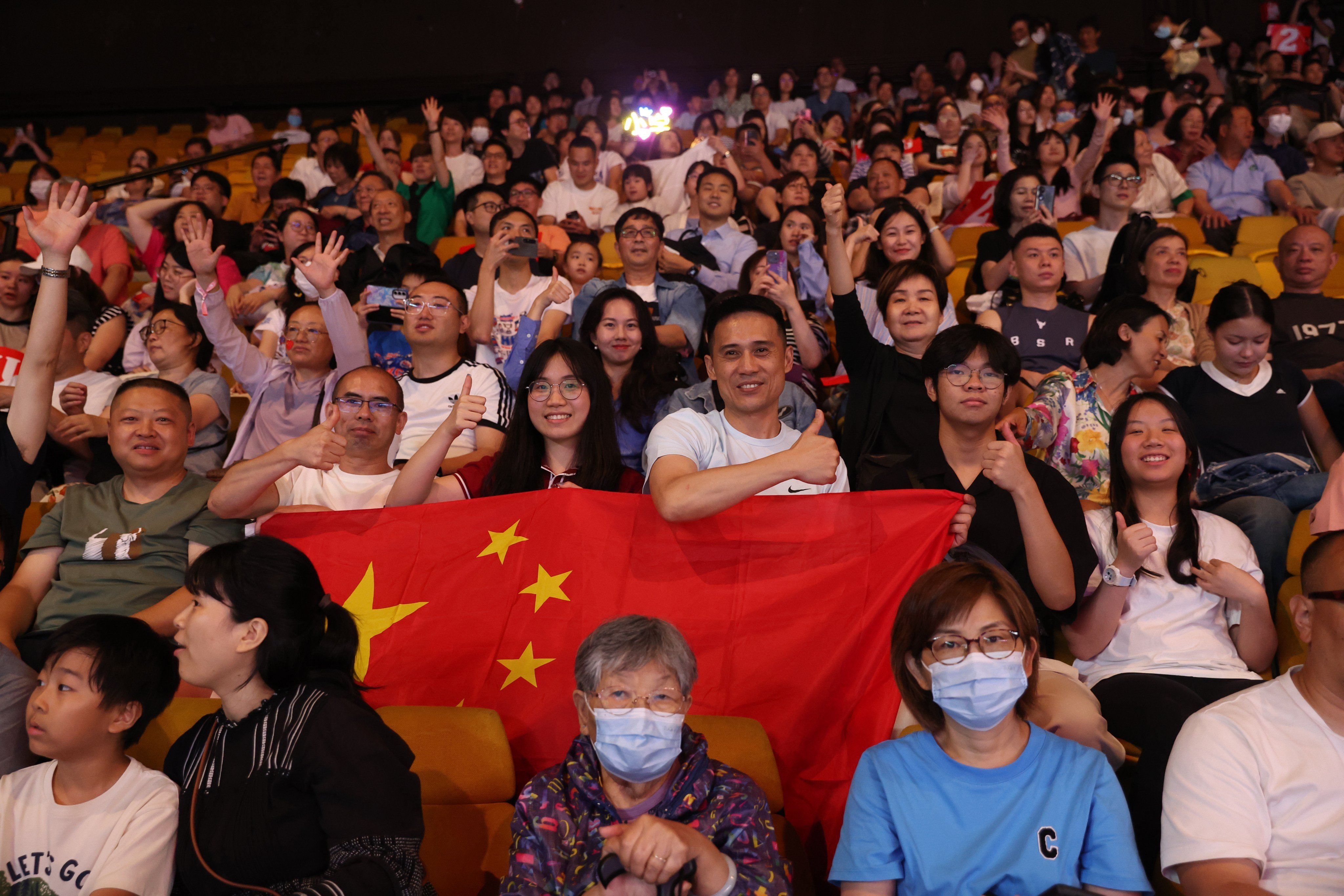 China fans cheer on their team during the Volleyball Nations League at the Hong Kong Coliseum. Photo: Yik Yeung-man