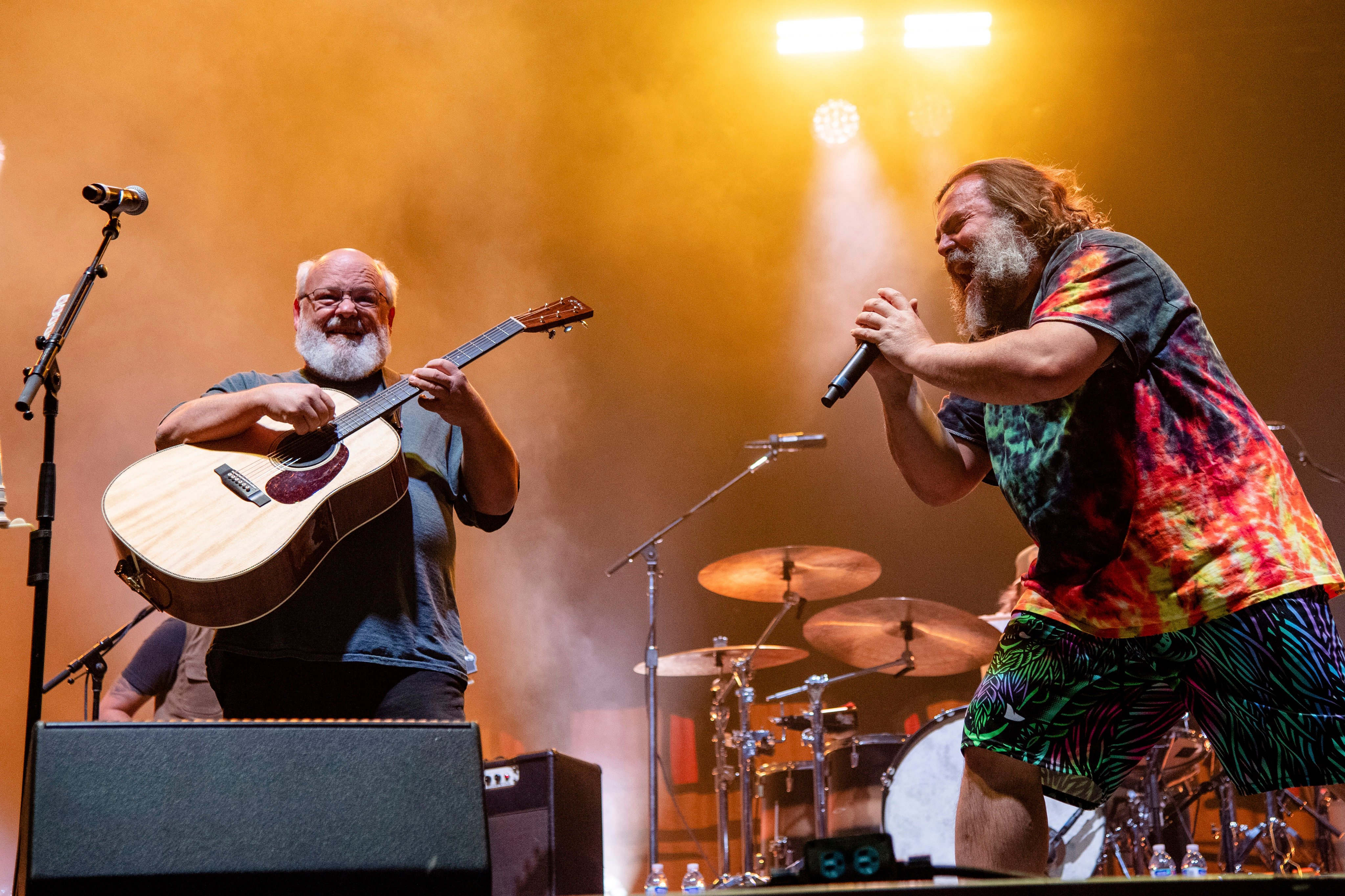 Kyle Gass (left) and Jack Black perform as Tenacious D at a festival in 2022. A widely shared video from their concert in Sydney on Sunday showed Gass making the remarks. Photo: AP