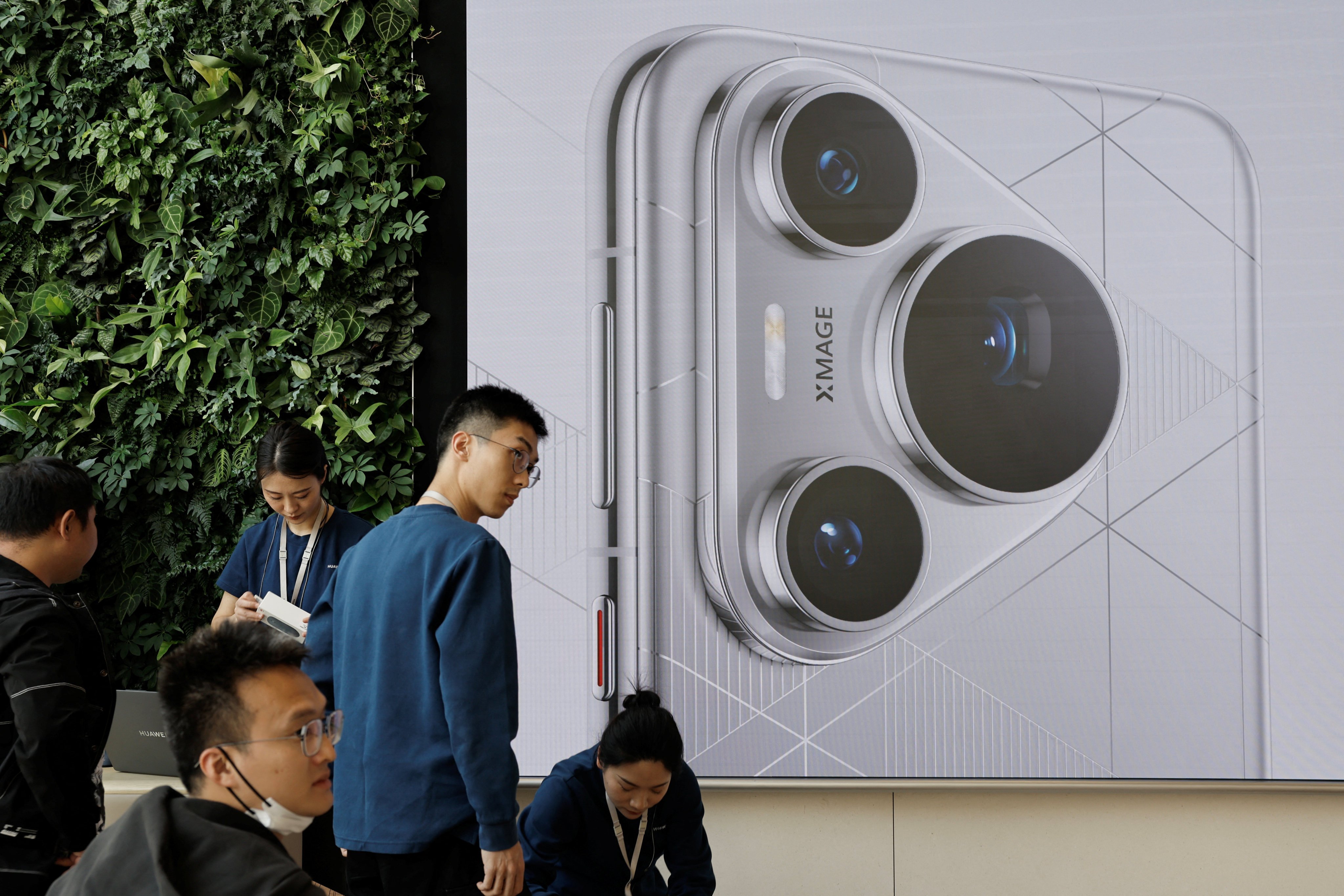 A billboard showing a Huawei Pura 70 smartphone. Photo: Reuters