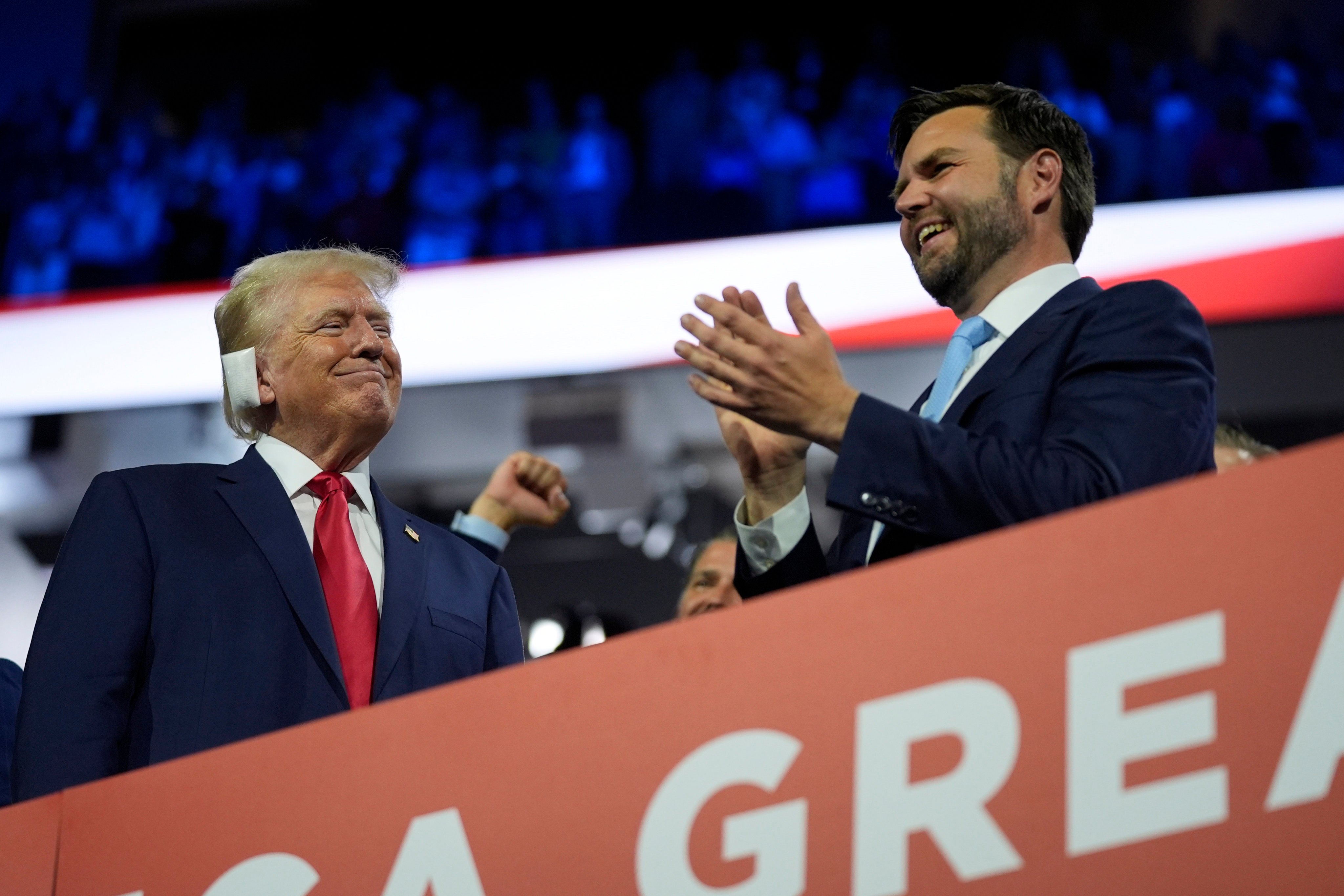 Donald Trump’s vice-presidential pick J.D. Vance (right) has been vocal about calling for an end to US aid for Ukraine, which may raise alarms in the EU, analysts say. Photo: AP