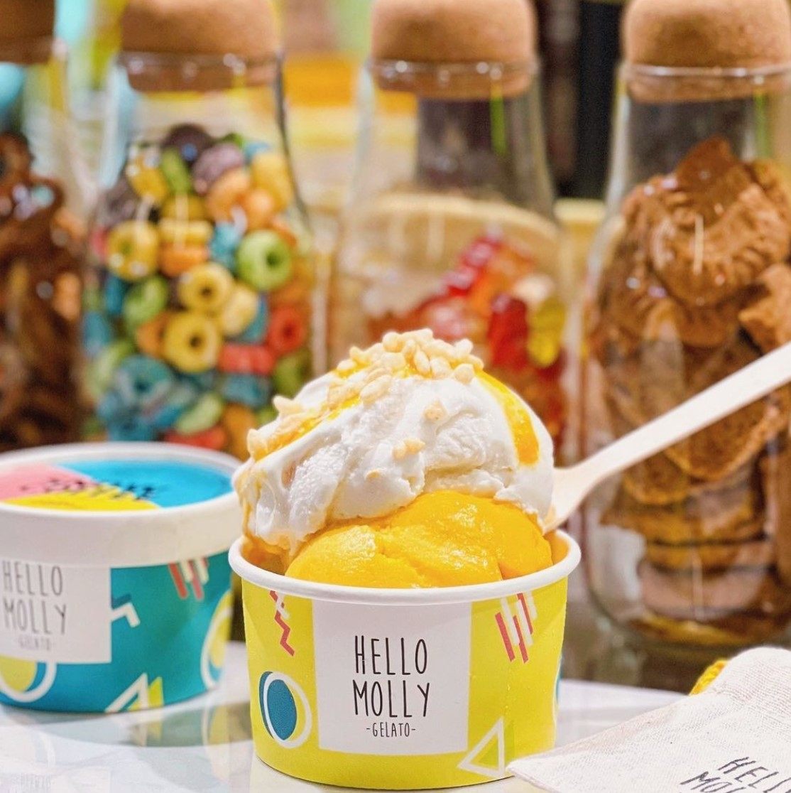 Mango Crispy Rice and Mango Passionfruit sorbet from Hello Molly at Central Market. Photo: Hello Molly