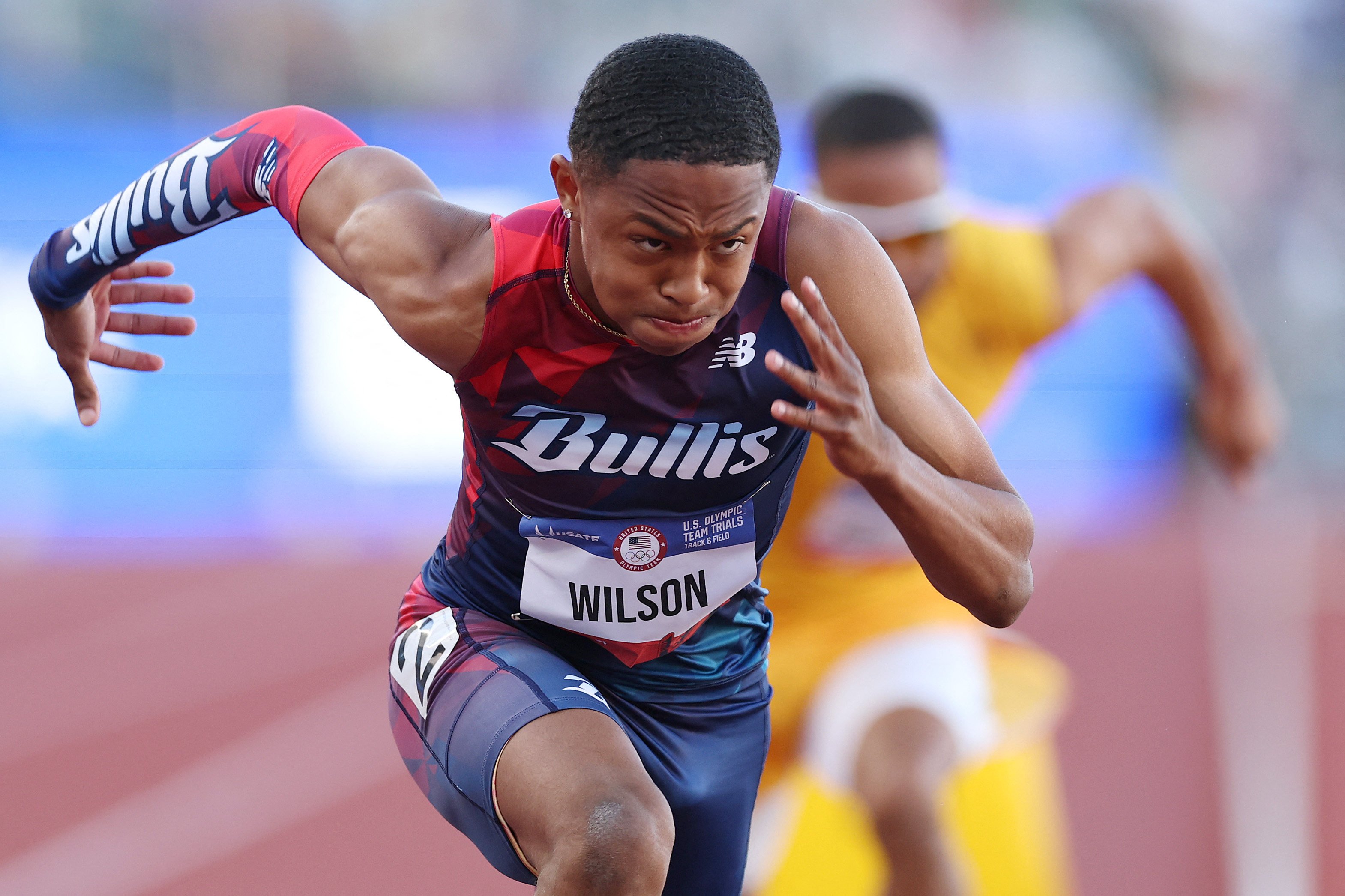 Quincy Wilson runs in the 400 metres in June’s US Olympic trials in Eugene, Oregon. Photo: AFP