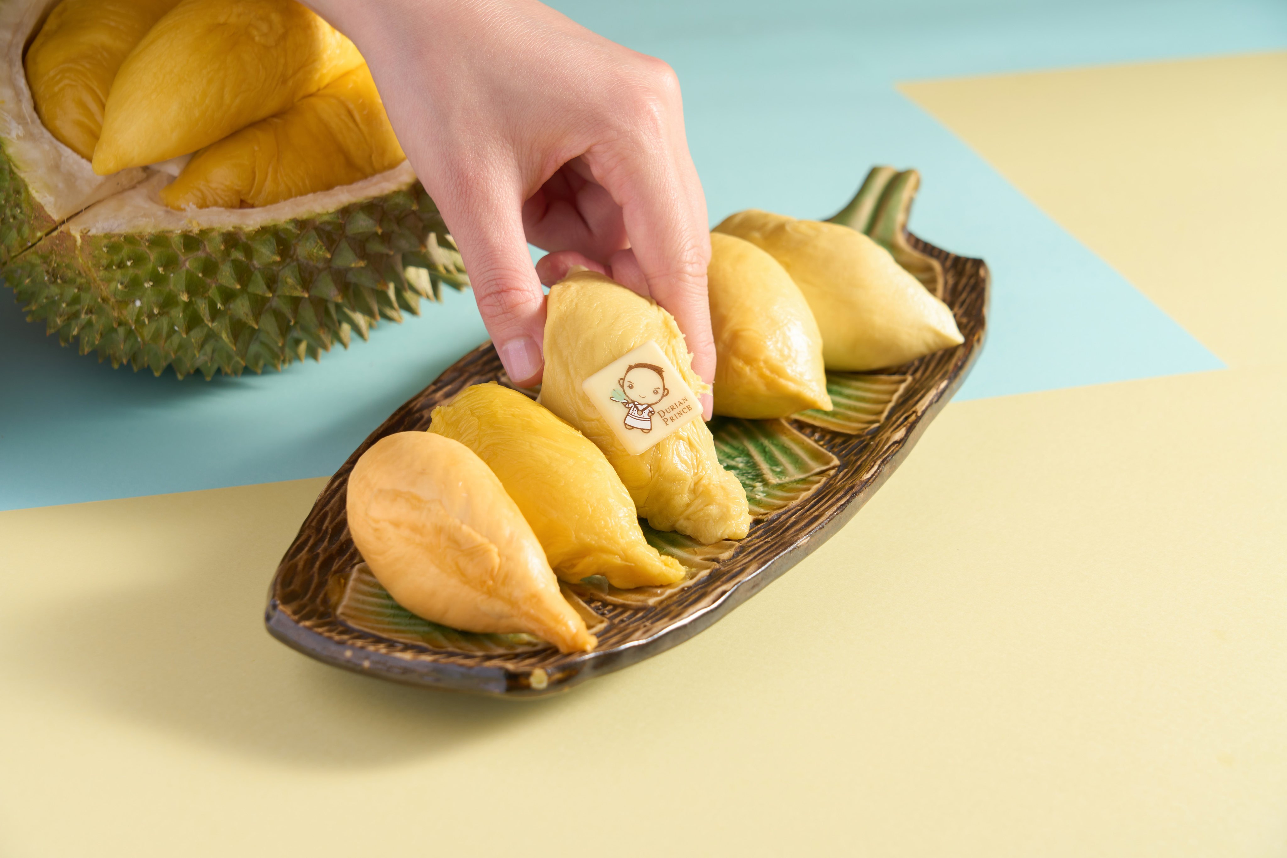 A dish from the “All About Durian Afternoon Tea” at The Market, in Hotel Icon. Photo: Hotel Icon