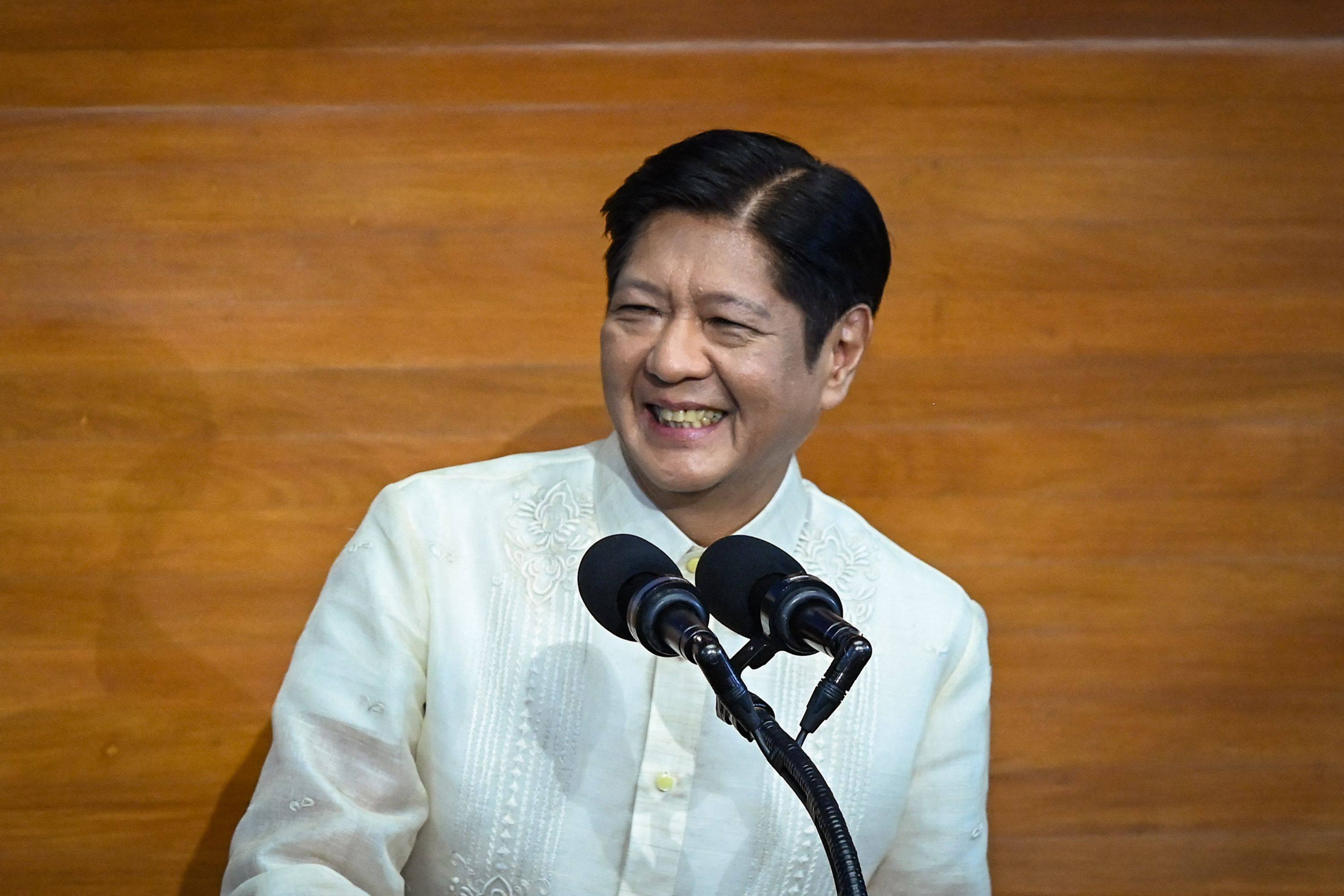 Philippine President Ferdinand Marcos Jnr delivers his annual State of the Nation Address in Manila on July 22, 2024. Photo: AFP