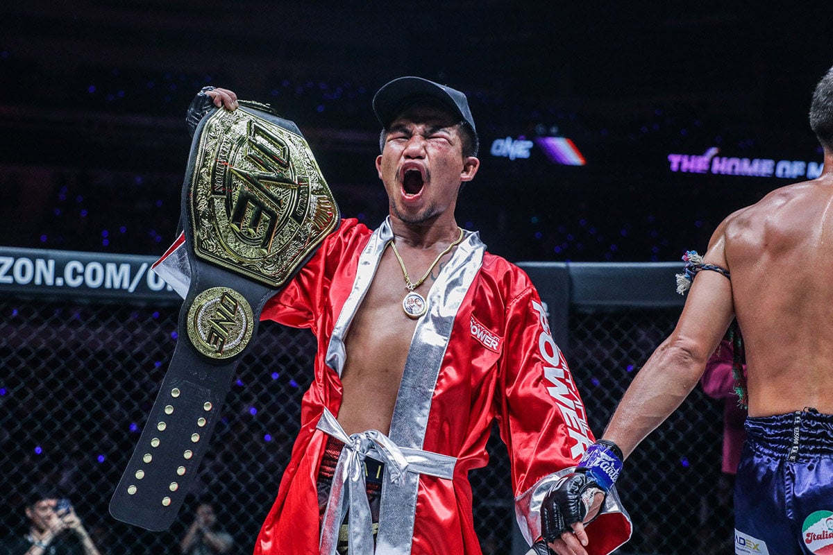 Rodtang Jitmuangnon will put his ONE Championship flyweight Muay Thai title on the line against Jacob Smith. Photo: ONE Championship
