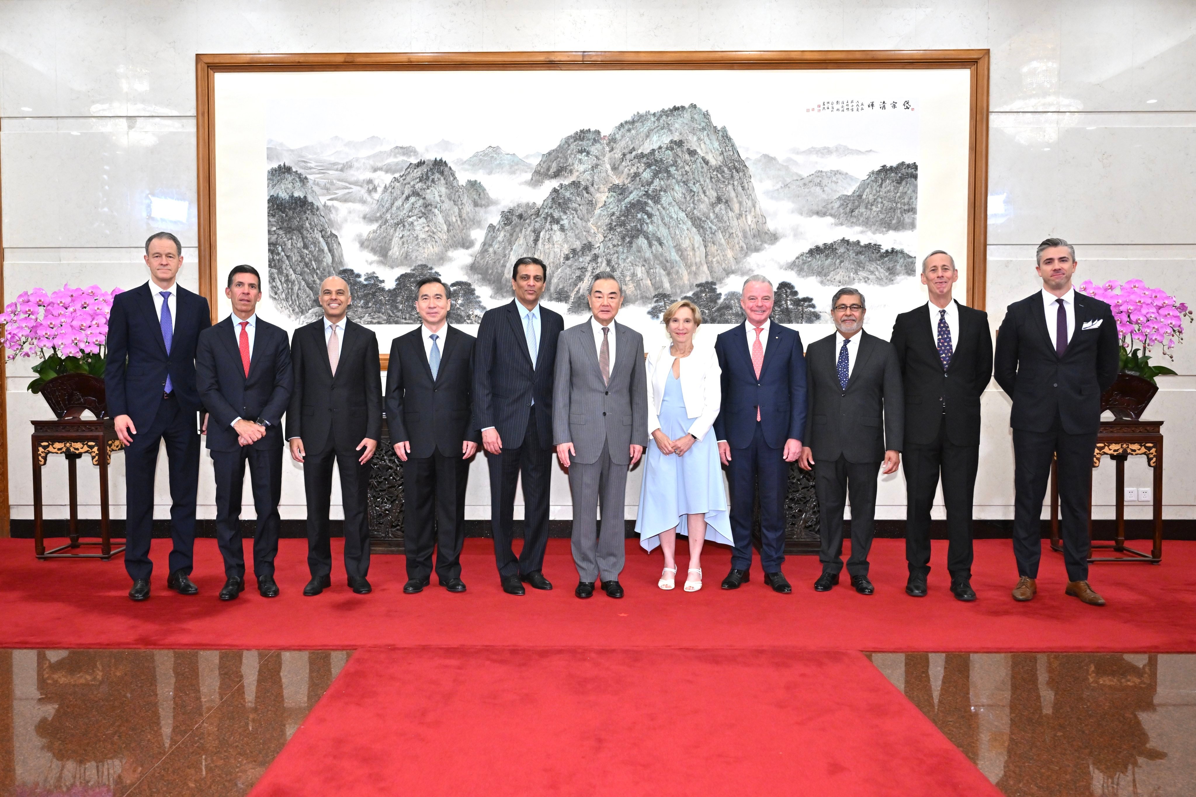 Chinese Foreign Minister Wang Yi meets with a delegation from the US-China Business Council in Beijing. Photo: XInhua