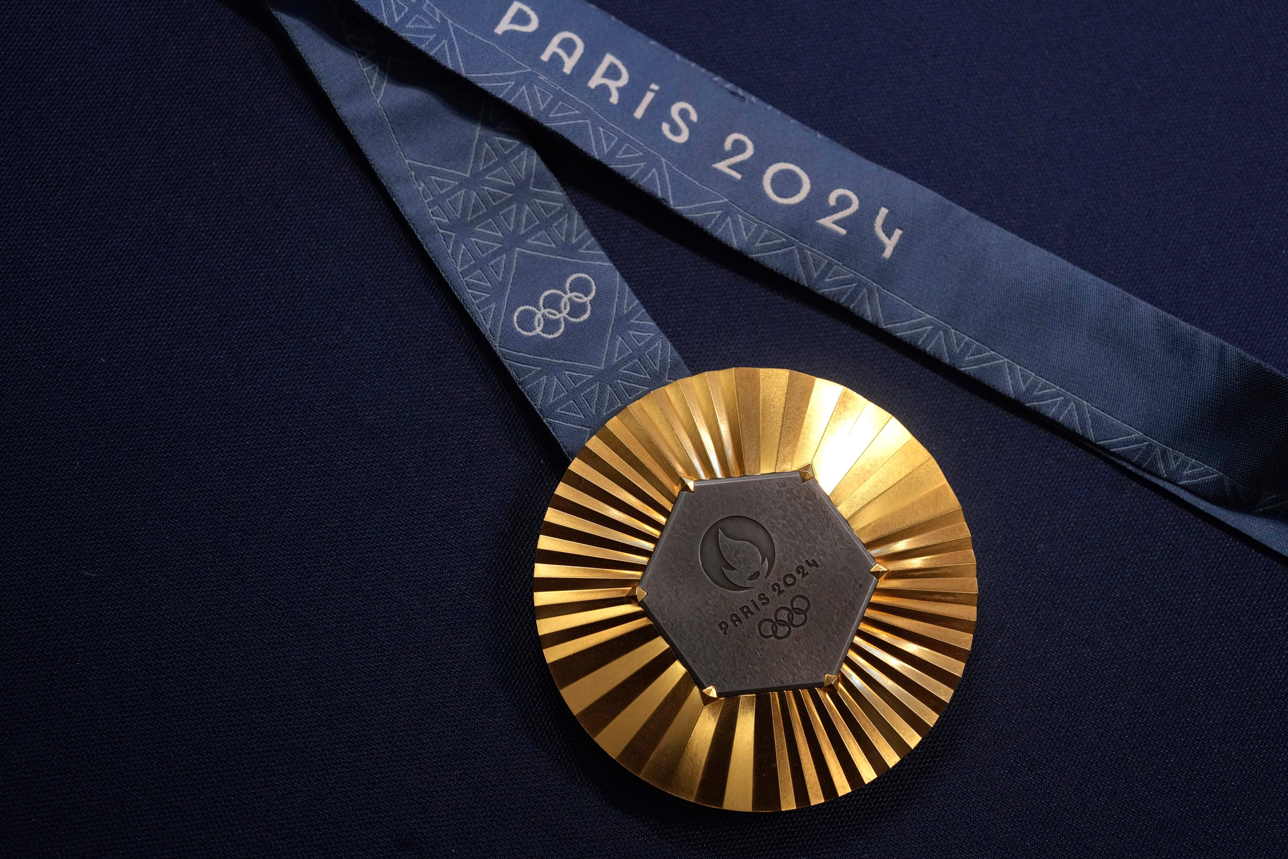 The Paris 2024 Olympic gold medal. Photo: AP