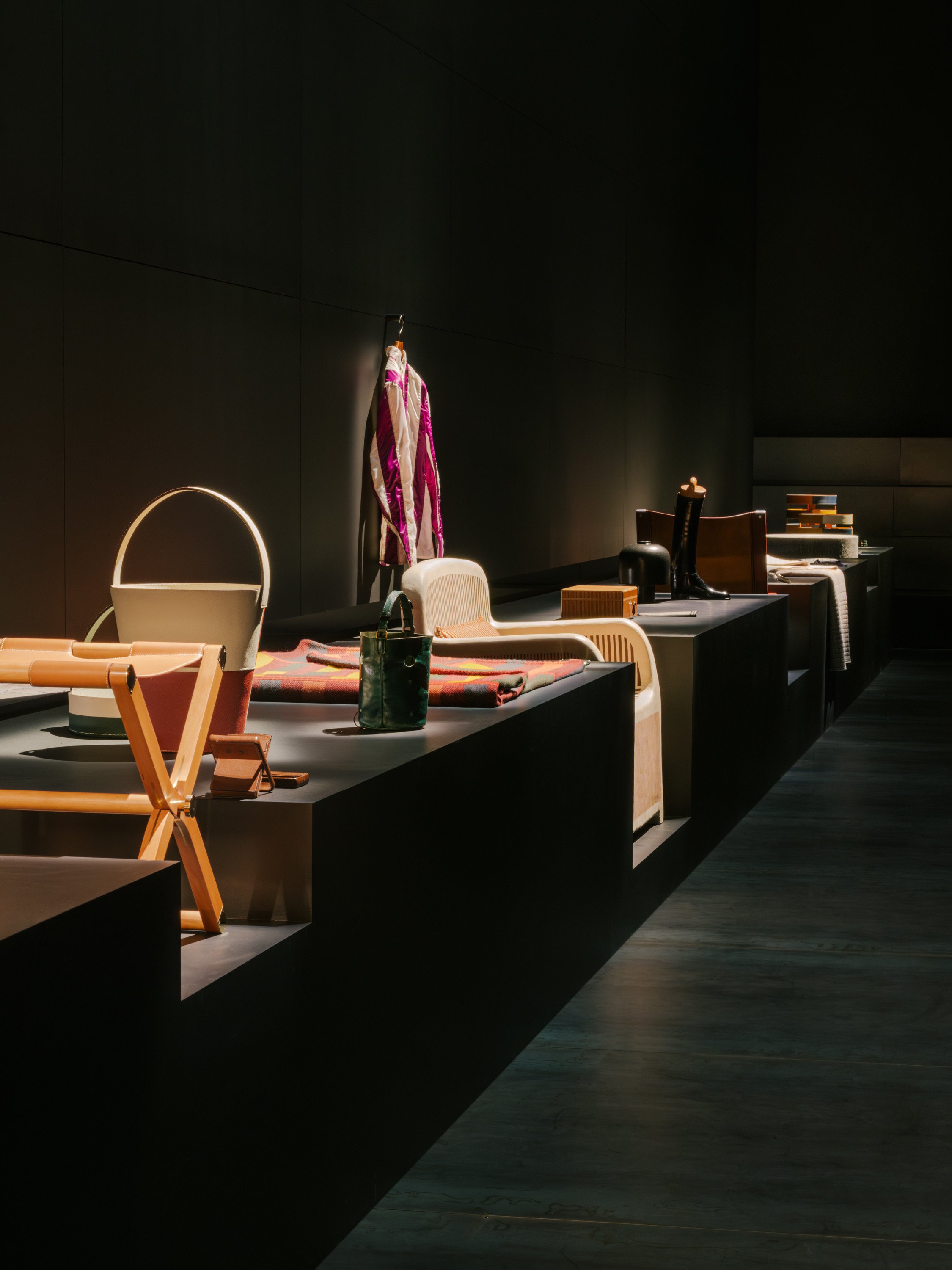 Fashion’s quiet luxury trend has reached the world of homeware, with brands like Hermès – its new collection shown here on display at Milan Design Week 2024 – Loro Piana and Saint-Louis showing the way with long-lasting quality materials in more sober colours and finishes. Photos: Handout