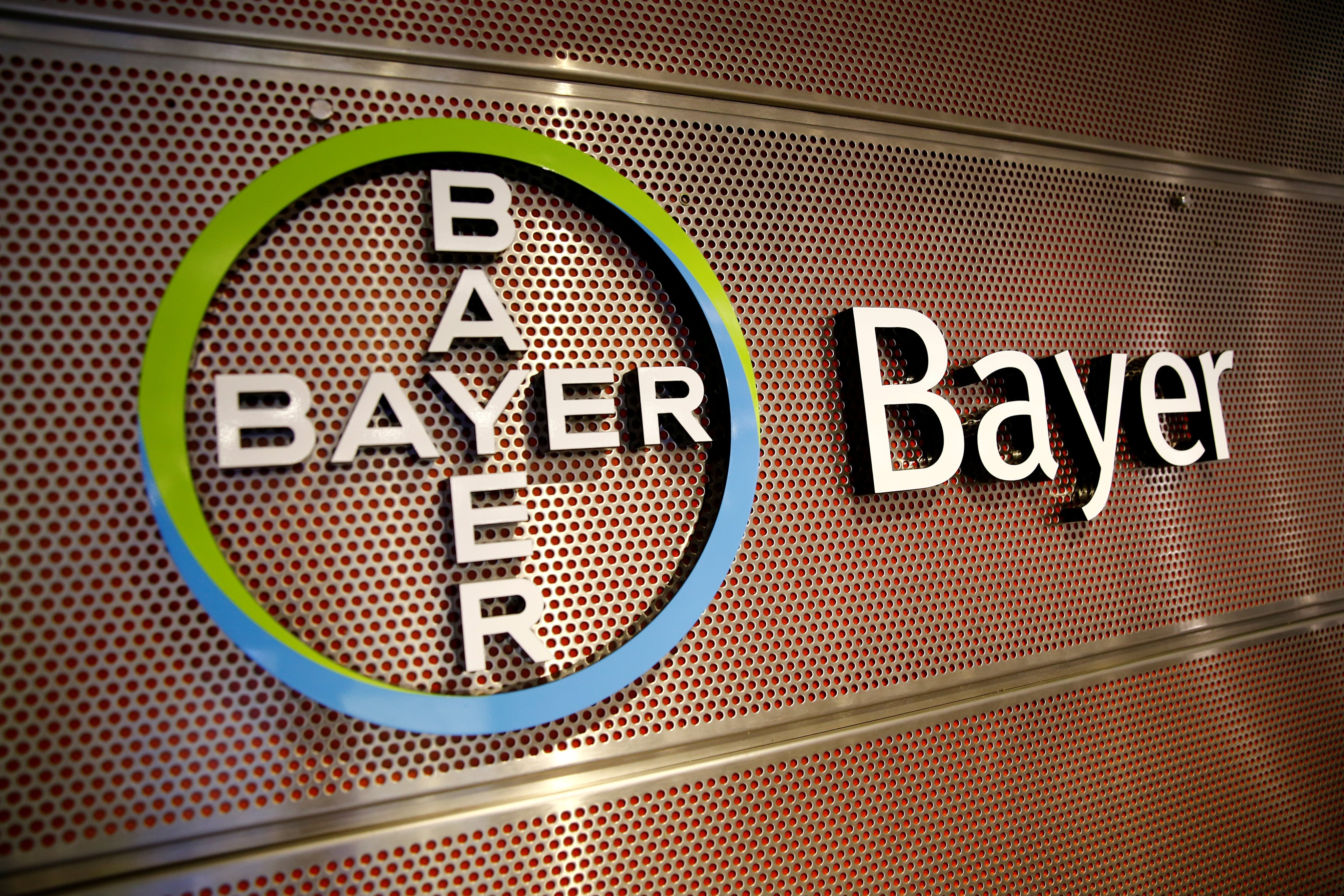 Logo of Bayer AG is pictured at the annual results news conference of the German drugmaker in Leverkusen, Germany February 27, 2019. Global issuers such as Bayer AG, BASF SE and Shangri-La Asia Ltd. are spearheading the surge in issuance of panda bonds. Photo: Reuters