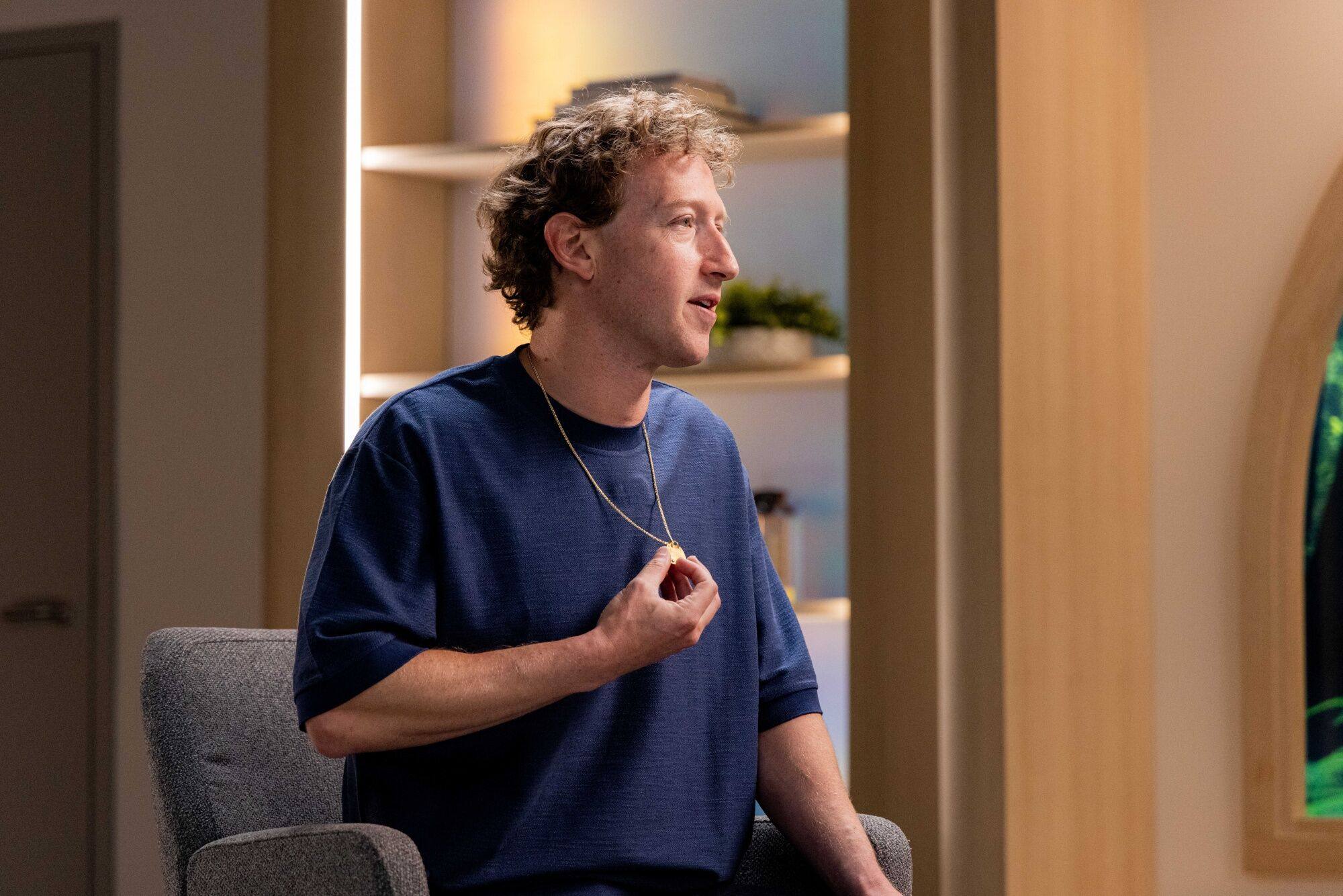 Meta CEO Mark Zuckerberg during an interview on ‘The Circuit with Emily Chang’ at Meta headquarters in Menlo Park, California, July 18, 2024. Photo: Bloomberg