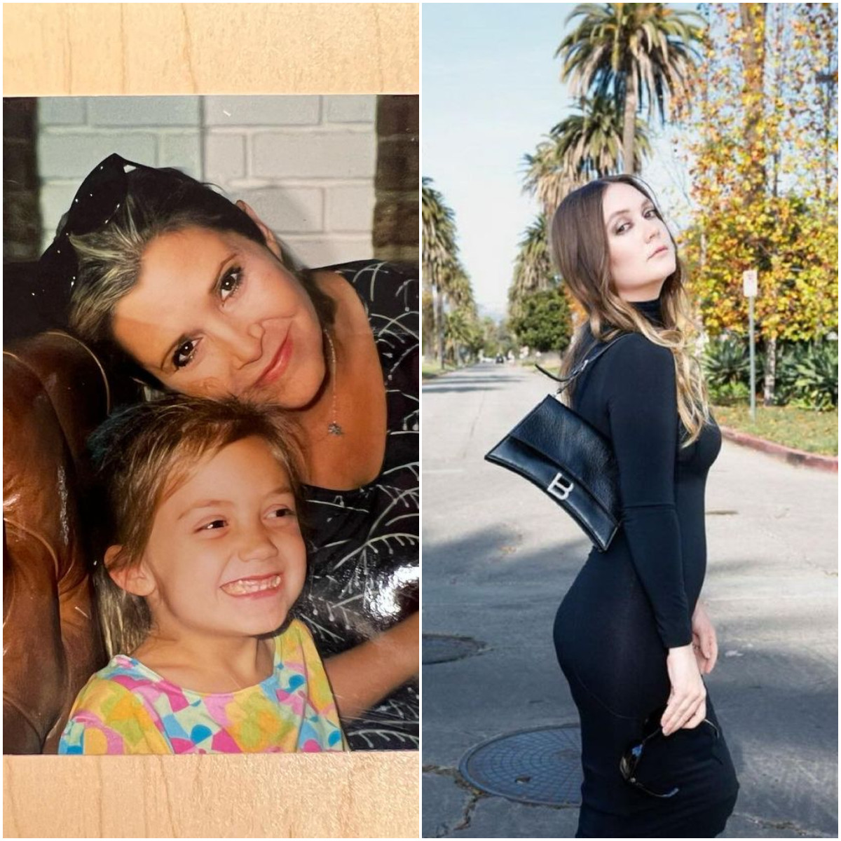 Billie Lourd looks just like her famous mum, late Star Wars leading lady Carrie Fisher. Photos: @praisethelourd/Instagram