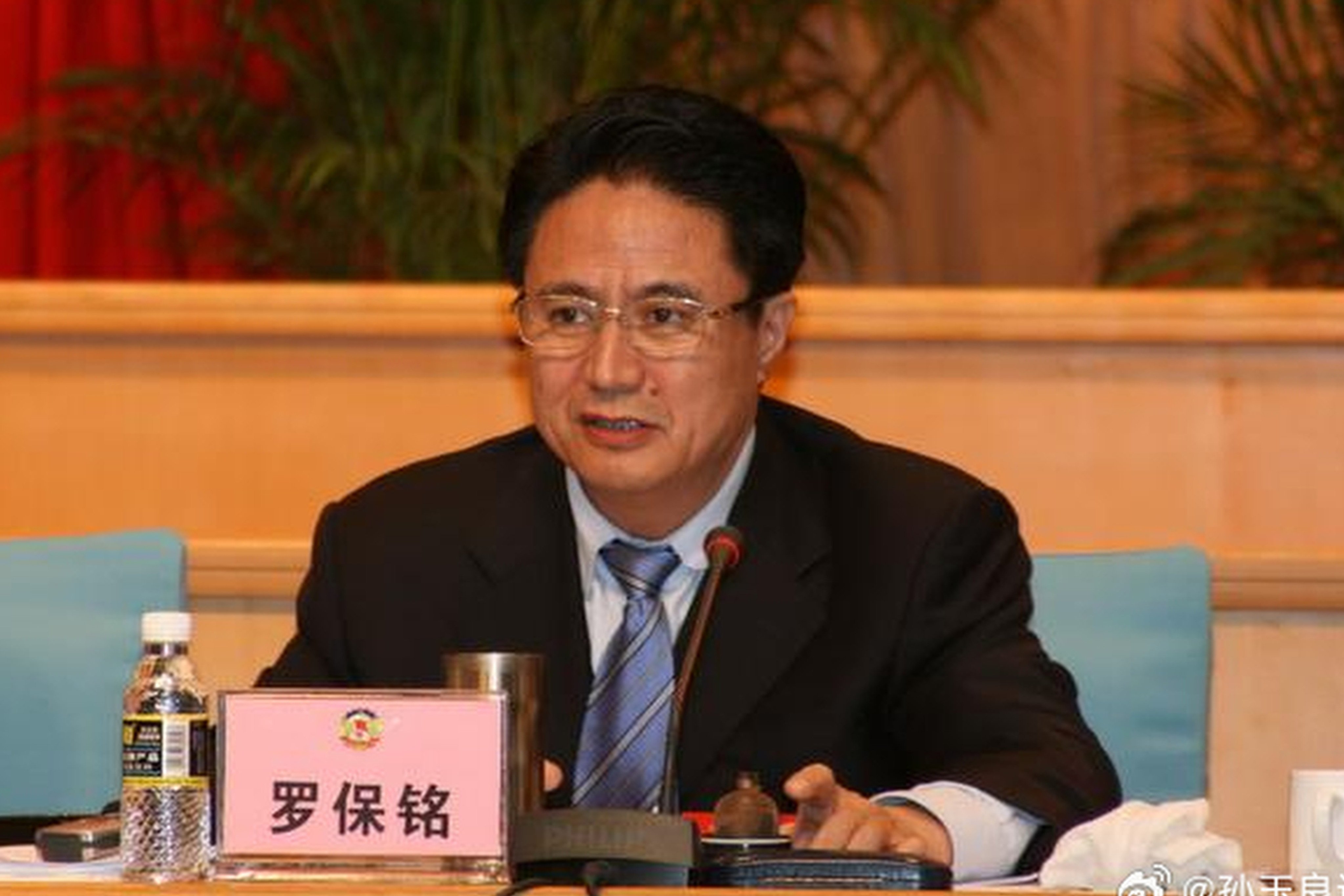 Former Communist Party boss of the southern Chinese province of Hainan, Luo Baoming. Photo: Weibo