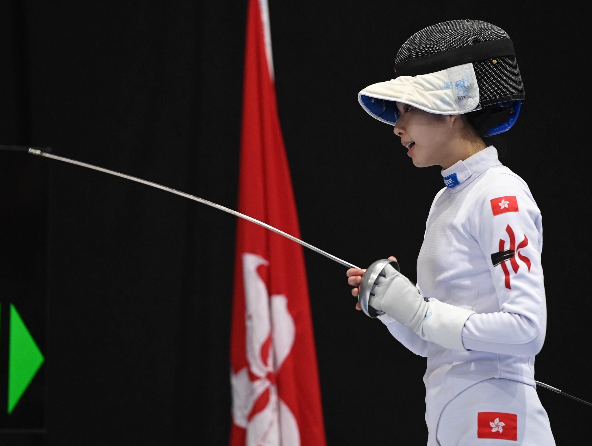 Vivian Kong starts Hong Kong’s hunt for medals in the épée fencing competition. Photo: FIE