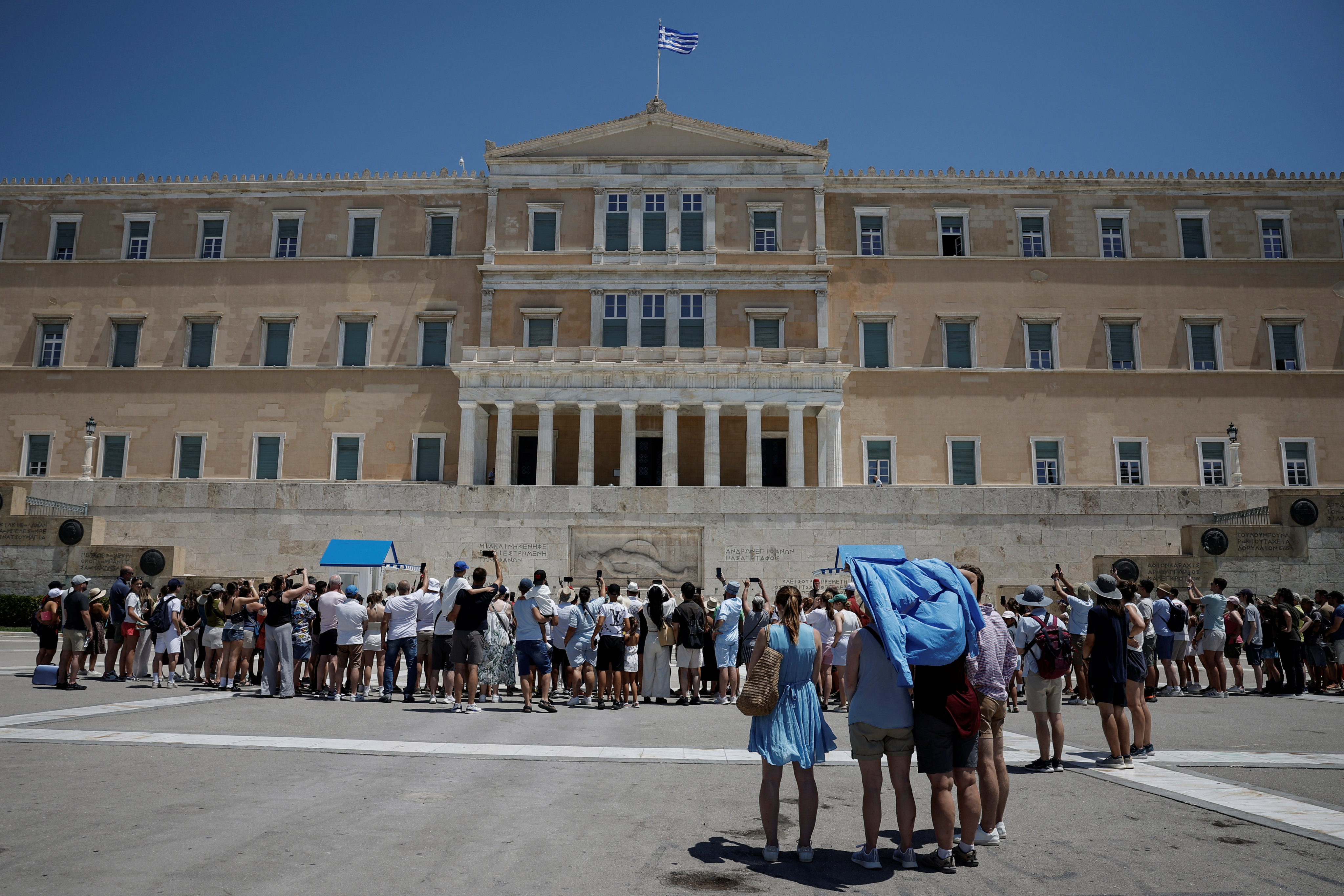 The Old Royal Palace, home to the Greek parliament. Greece became mired in scandal in 2022 following allegations from opposition leaders that the government used phone malware to spy on them. Photo: Reuters