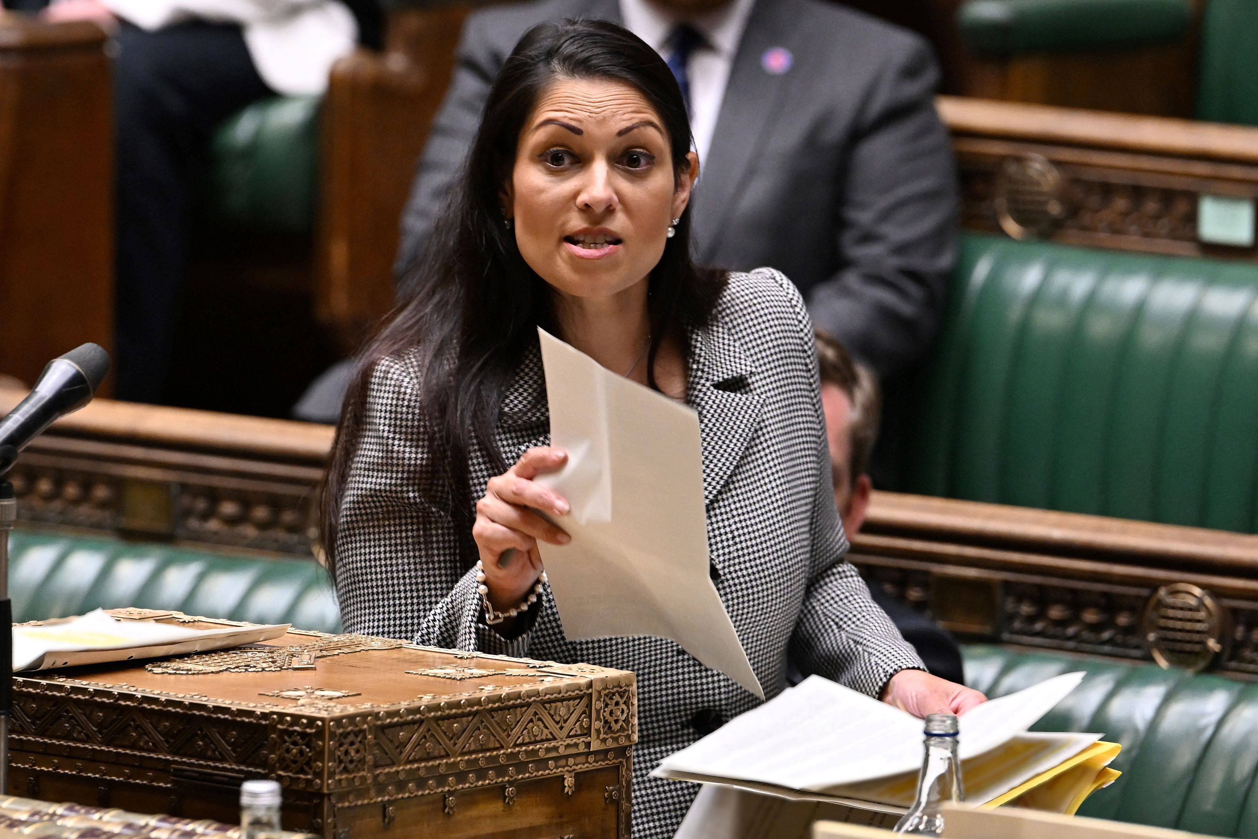 Former UK home secretary Priti Patel. Photo: AFP / Jessica Taylor / UK Parliament