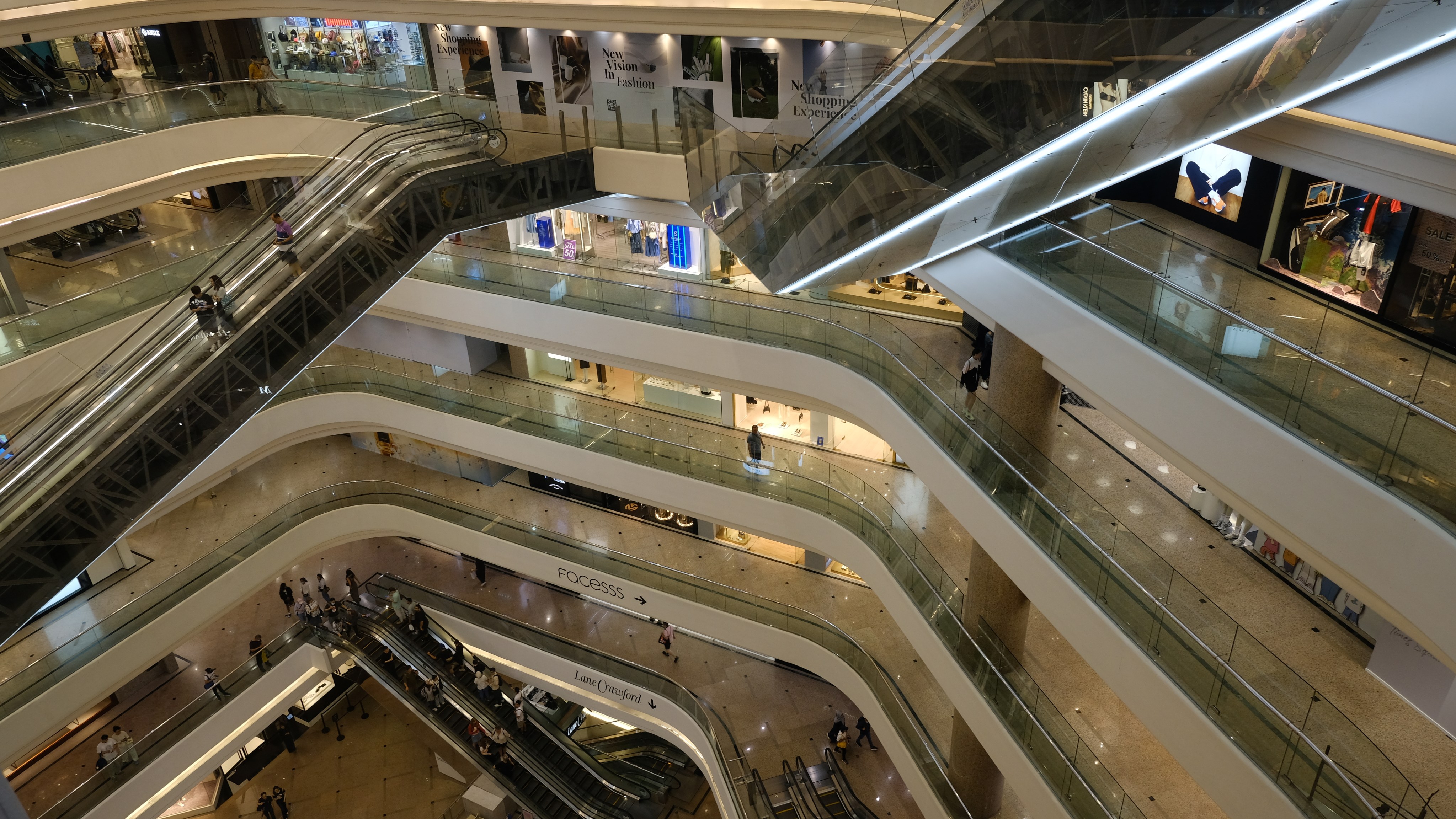 A view of Times Square shopping mall during the Easter public holidays on 31 March 2024. Photo: Martin Chan