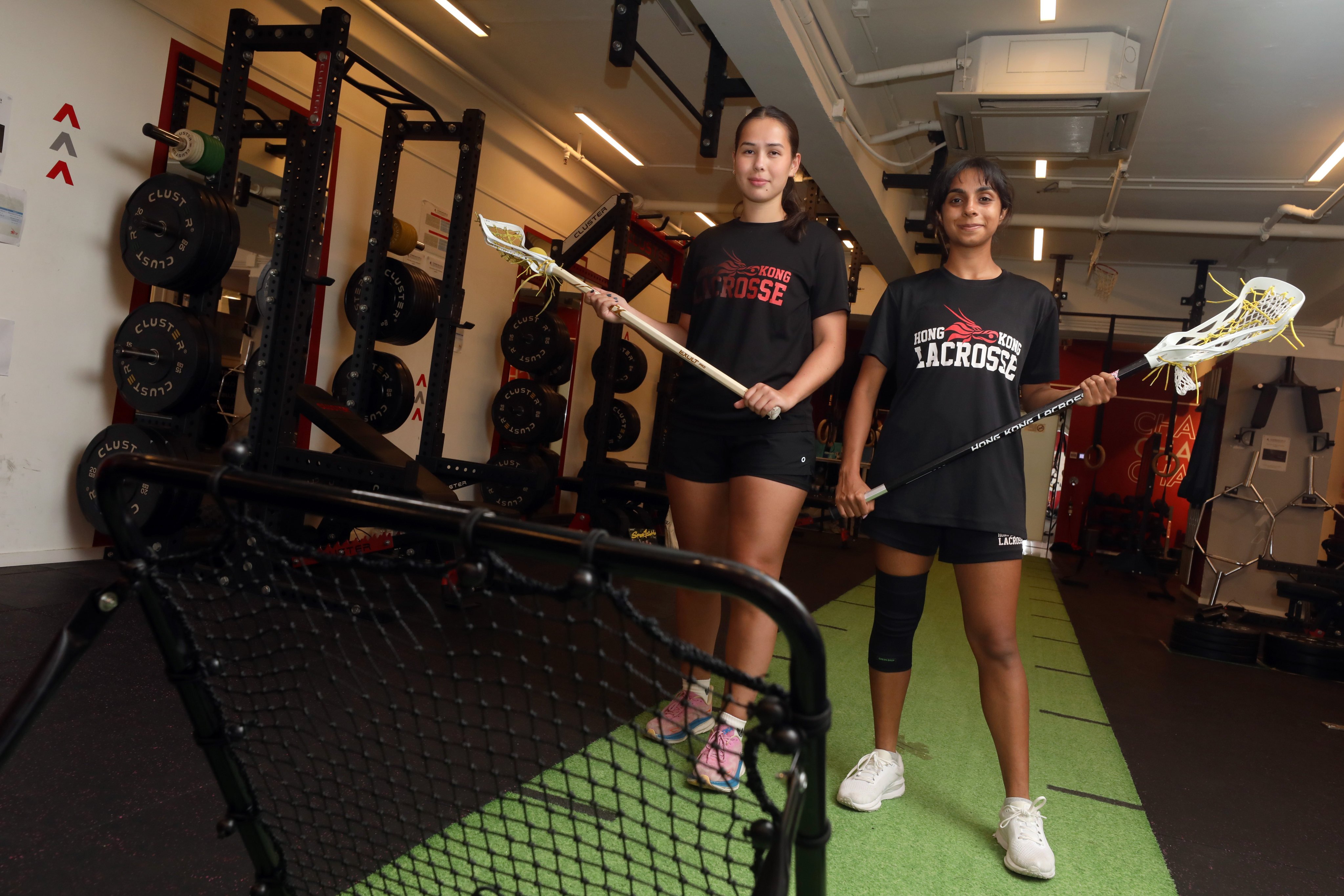 Scarlett Cowley (left) and Simran Shamdasani will represent Hong Kong in the World Lacrosse Women’s U20 Championship in August. Photo: Sun Yeung