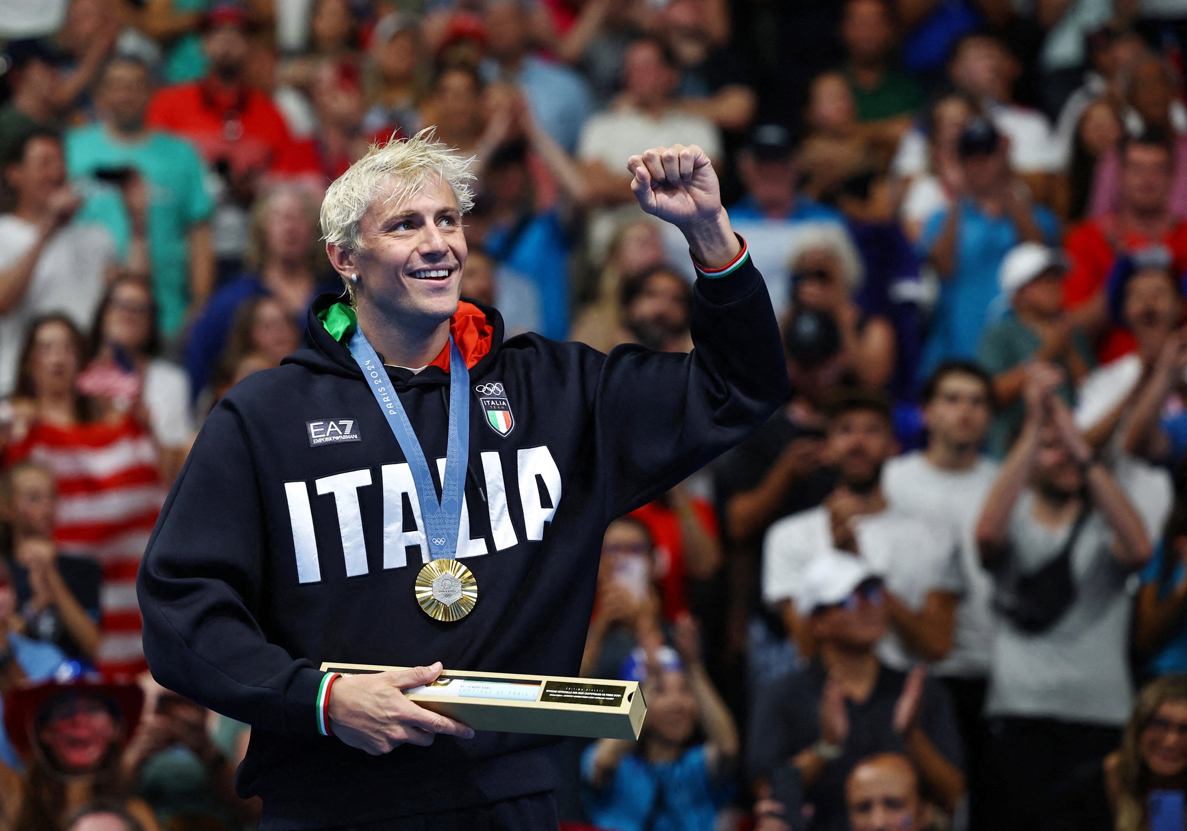 Nicolo Martinenghi winning time in the men’s 100m breaststroke at the Paris Olympics would have been enough for eighth in Tokyo. Photo: Reuters